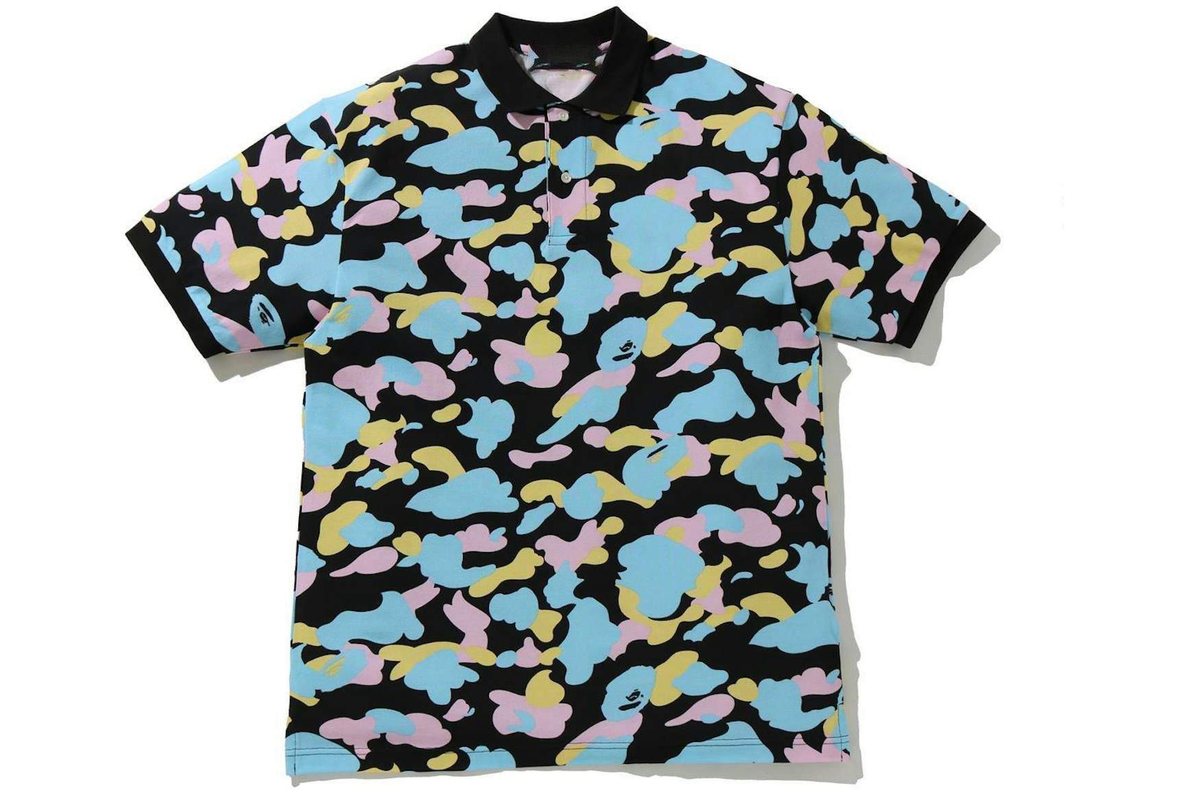 Designer Multi Camo Relaxed Polo – Black Size US S / EU 44-46 / 1 - 1 Thumbnail
