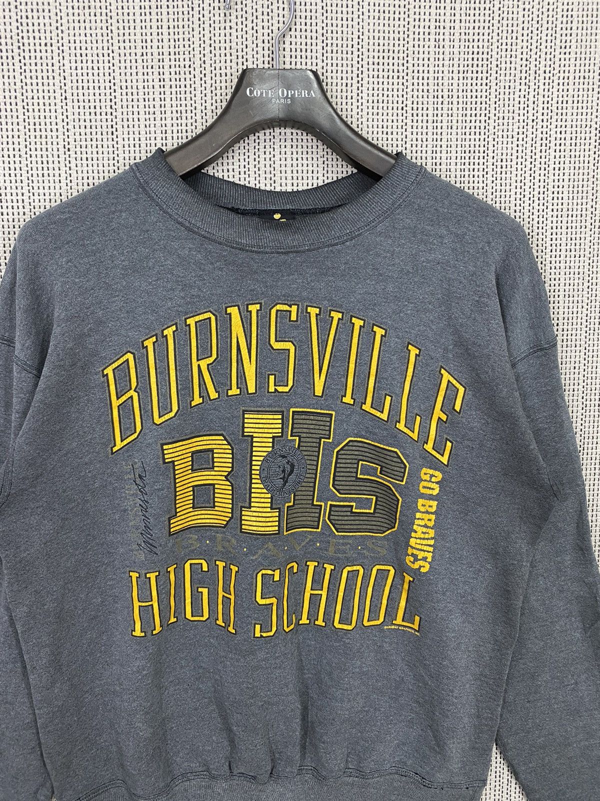 Vintage Vintage 80s burnville high school sweatshirt crewneck size L Size US L / EU 52-54 / 3 - 4 Thumbnail