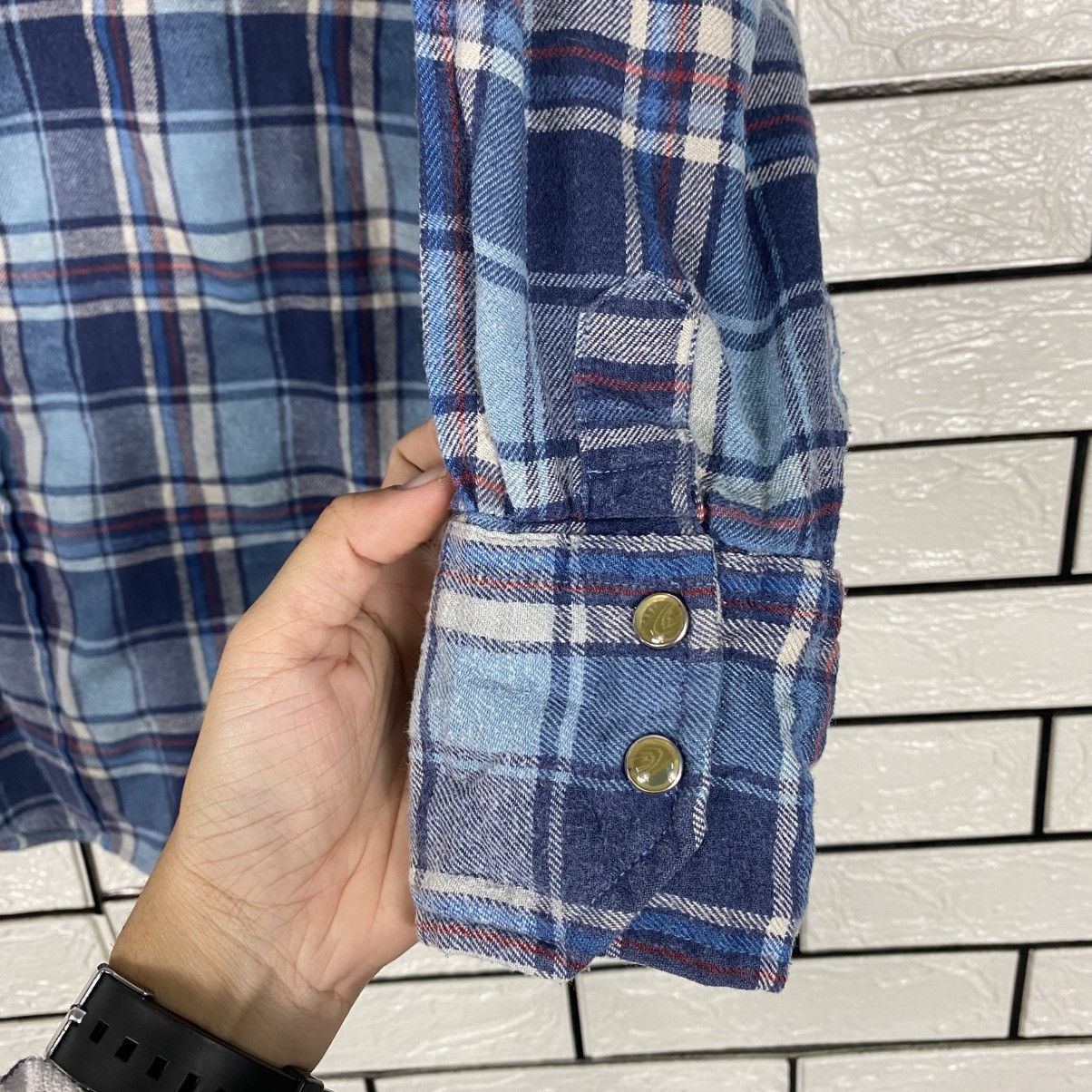 Buzz Rickson's 📌Vintage Flannel Jacket Button R Newbold Tartan Design Size US M / EU 48-50 / 2 - 16 Thumbnail
