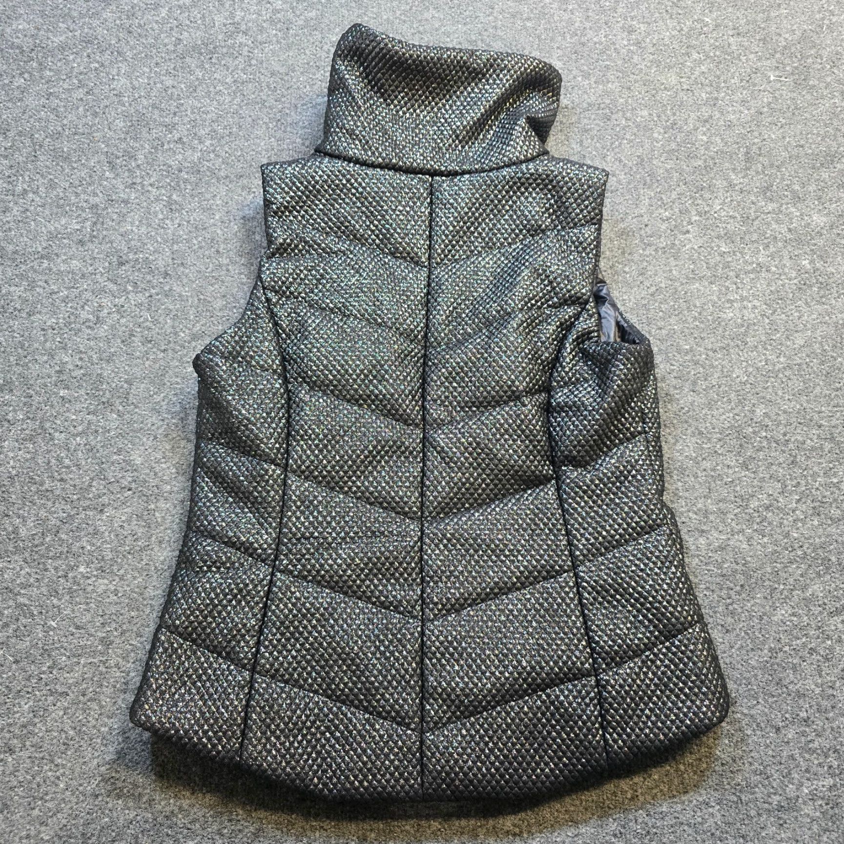 Vintage Chicos Vest Womens Size 6 Black Silver Metallic Puffer Full Zip Casual Capsule Size M / US 6-8 / IT 42-44 - 7 Thumbnail