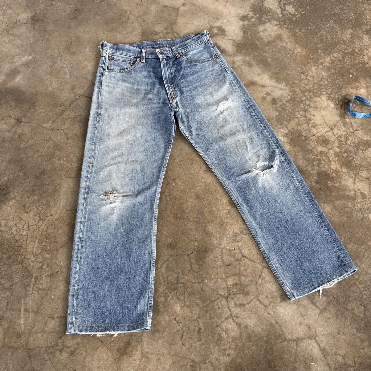 Levi's Vintage Clothing W32x28.5 Vintage Levi's 503 Faded Ripped Denim Jean Pants Size US 32 / EU 48 - 16 Thumbnail