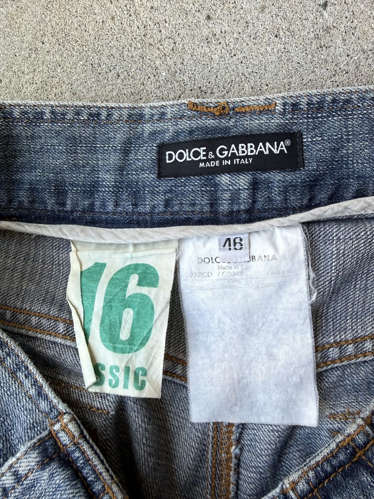 DOLCE&GABBANA Archive Grunge Damage Straight Jeans