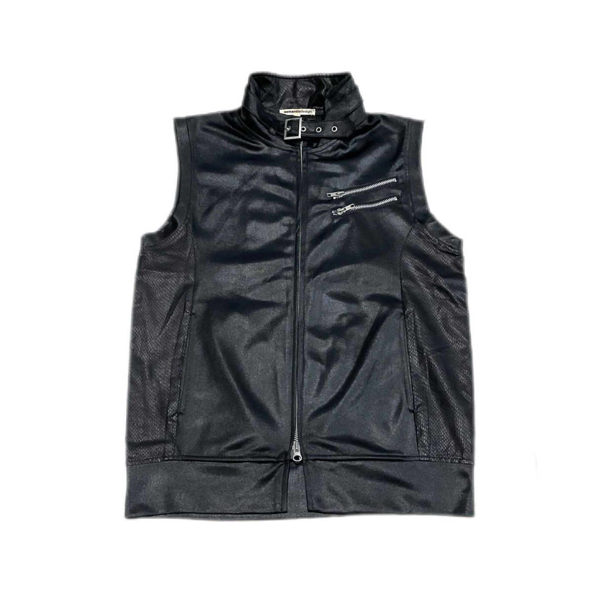 Hysteric Glamour × Japanese Brand × Seditionaries 🔥Sick Y2K Semantic Design Leather Vest Snakeskin Punk Poem Size US M / EU 48-50 / 2 - 4 Thumbnail