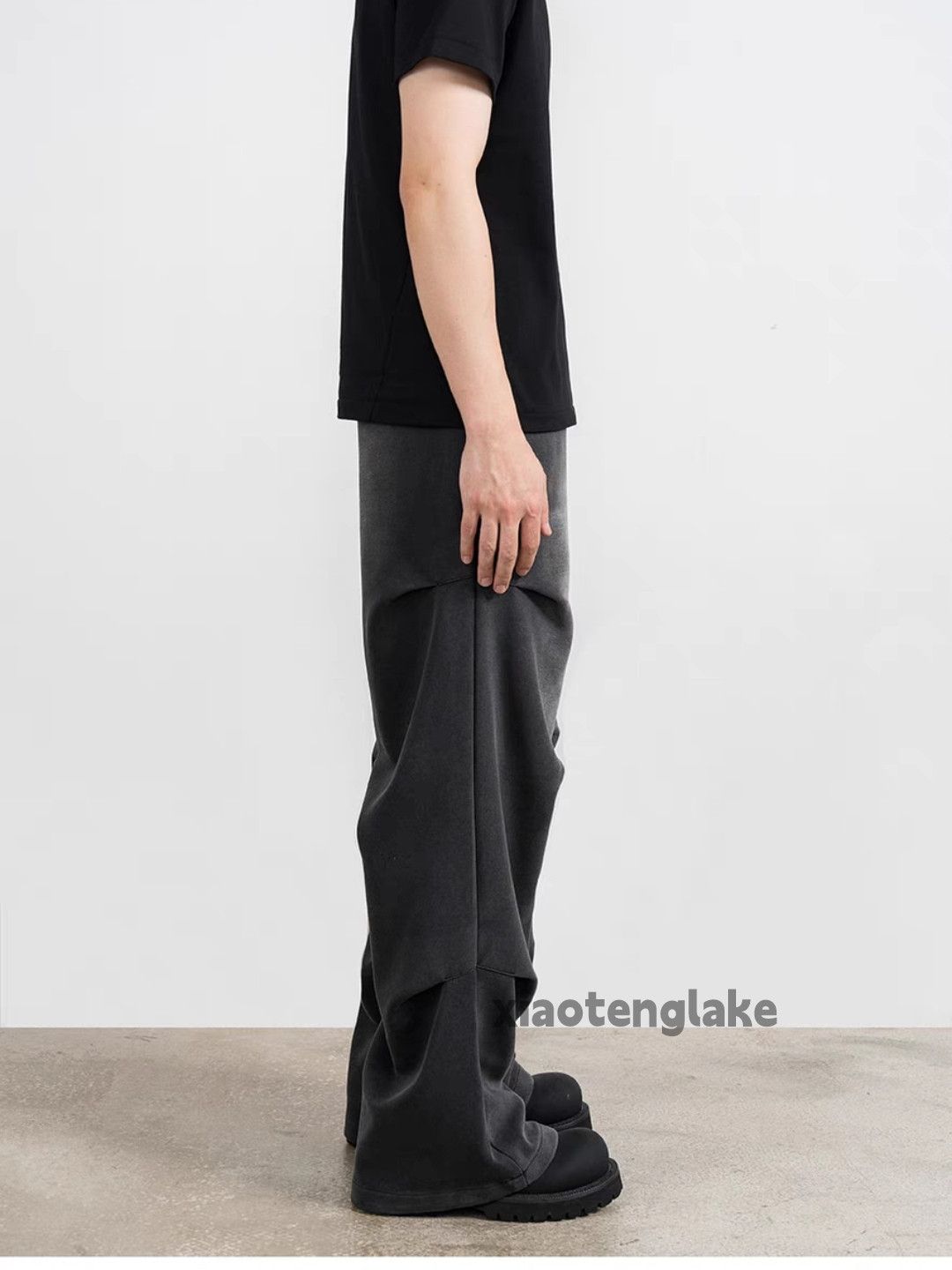 Designer × Japanese Brand × Vintage Utility skate hiphop loose baggy pleated faded sweatpants Size US 34 / EU 50 - 3 Thumbnail