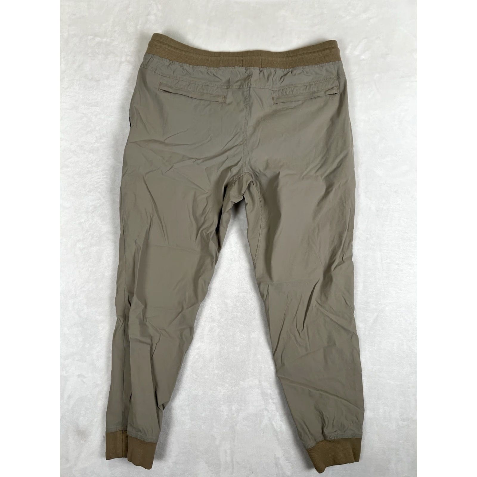Vintage CALIVILLE Jogger Pants Beige Light Brown Men’s XL Elastic Waist Nylon Regular 29 In Seamy 36 In Waist Casual Size US 36 / EU 52 - 6 Thumbnail