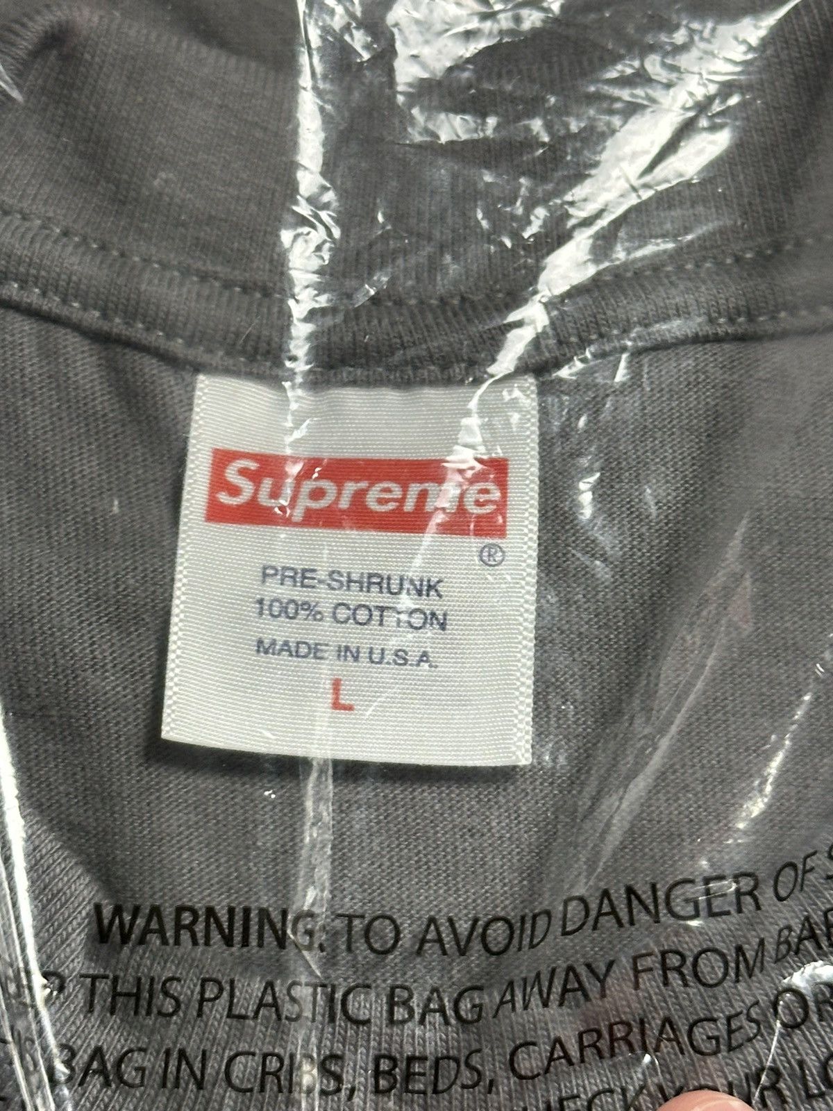 Supreme Supreme Pound Tee - Charcoal - L - FW23 Size US L / EU 52-54 / 3 - 5 Thumbnail