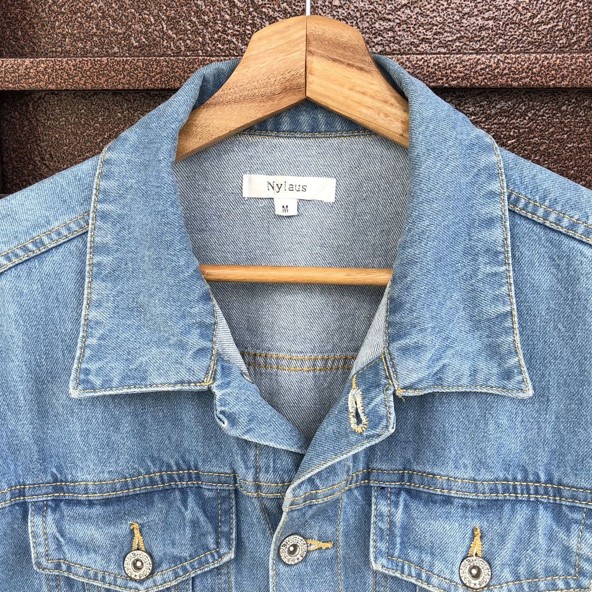 Japanese Brand Nylaus Trucker Denim Jacket Size US M / EU 48-50 / 2 - 15 Thumbnail