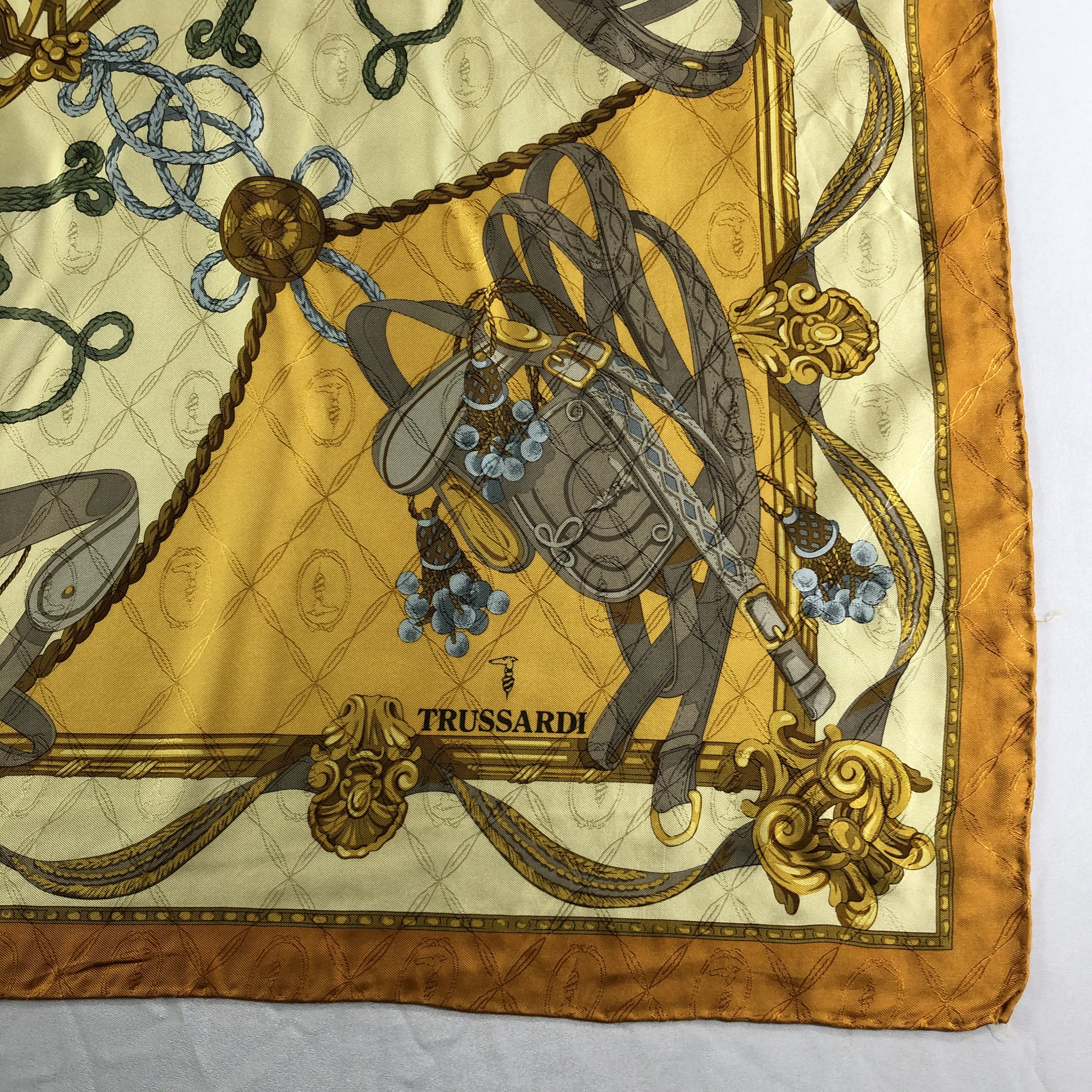 Trussardi × Vintage Vintage Trussardi Silk Scarf Size ONE SIZE - 4 Thumbnail
