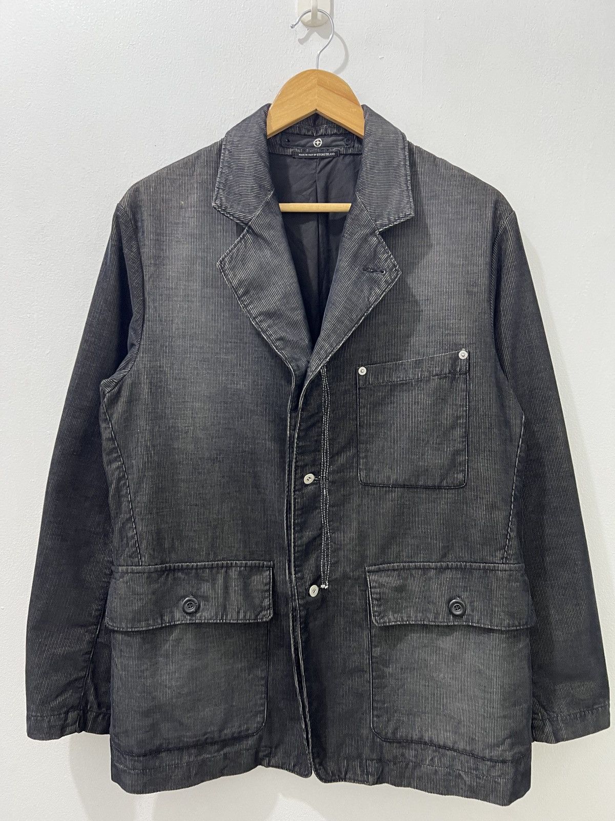 Stone Island 2002 Stone Island Pique Coverall Corduroy Shadow Jacket Size US L / EU 52-54 / 3 - 2 Thumbnail