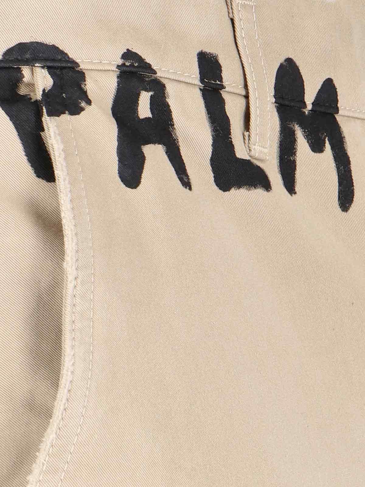 Palm Angels o1y0325 Logo Casual Pant in Beige Size US 34 / EU 50 - 5 Thumbnail