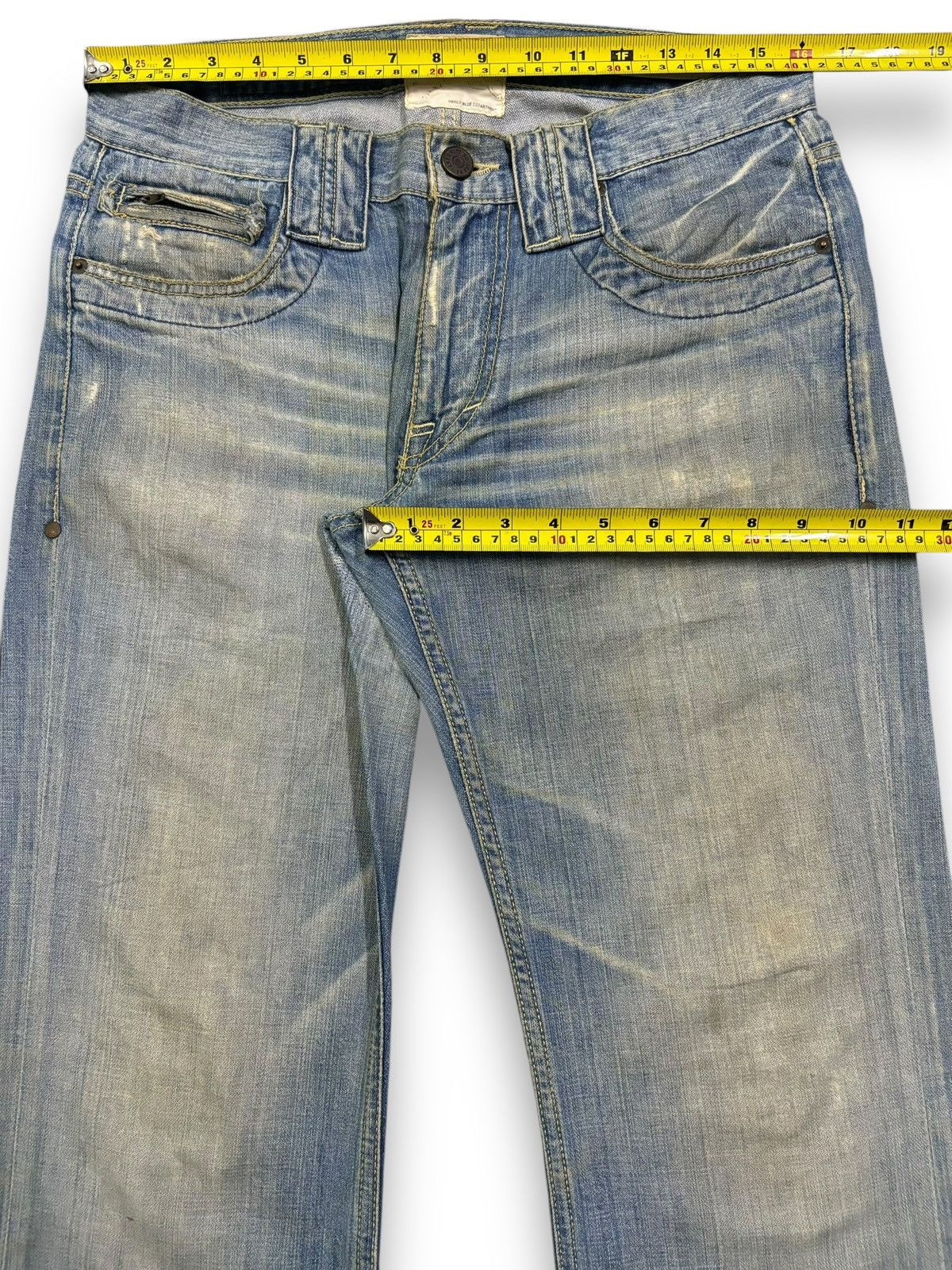 Tornado Mart Vintage Taverniti Sacha Mud Wash Flare Distressed Jeans Size US 32 / EU 48 - 17 Thumbnail