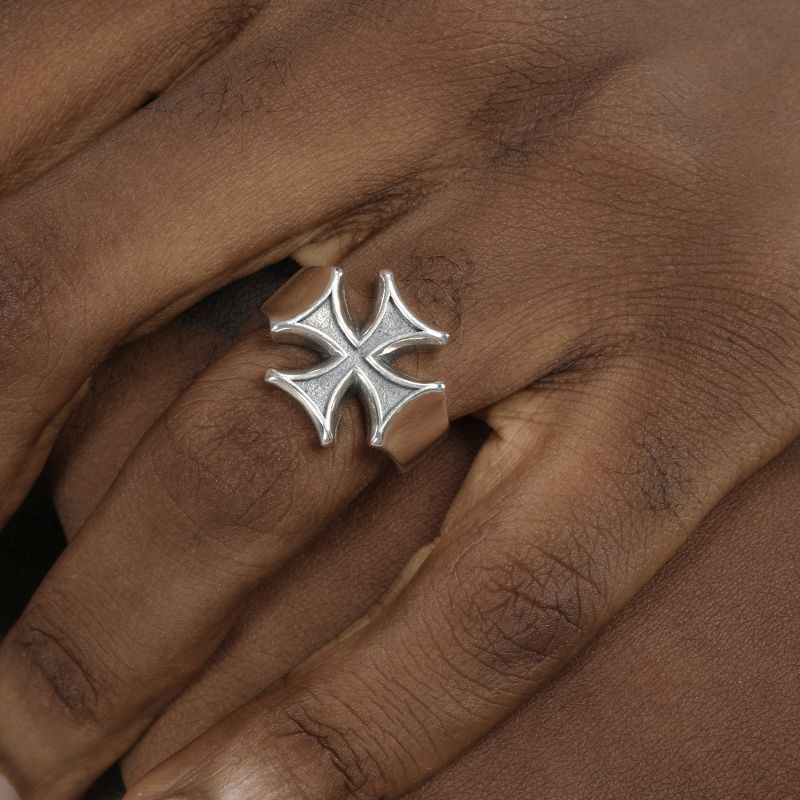 Jewelry Cross New Trend Jewelry Rings Open Chrome Ring Size 7-13 Size ONE SIZE - 2 Thumbnail