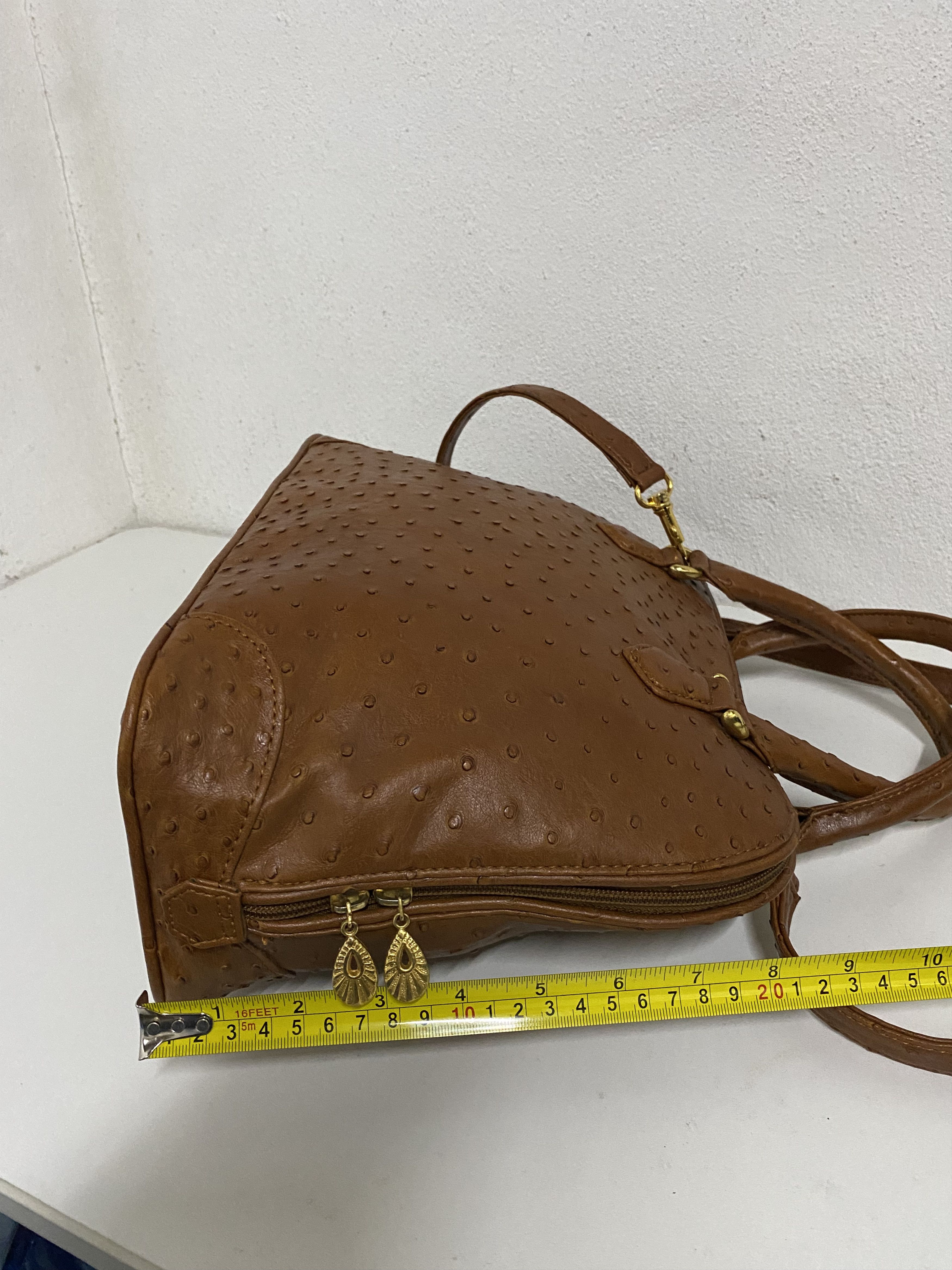 Leather Ostrich Leather Two Way Bag Size ONE SIZE - 7 Thumbnail