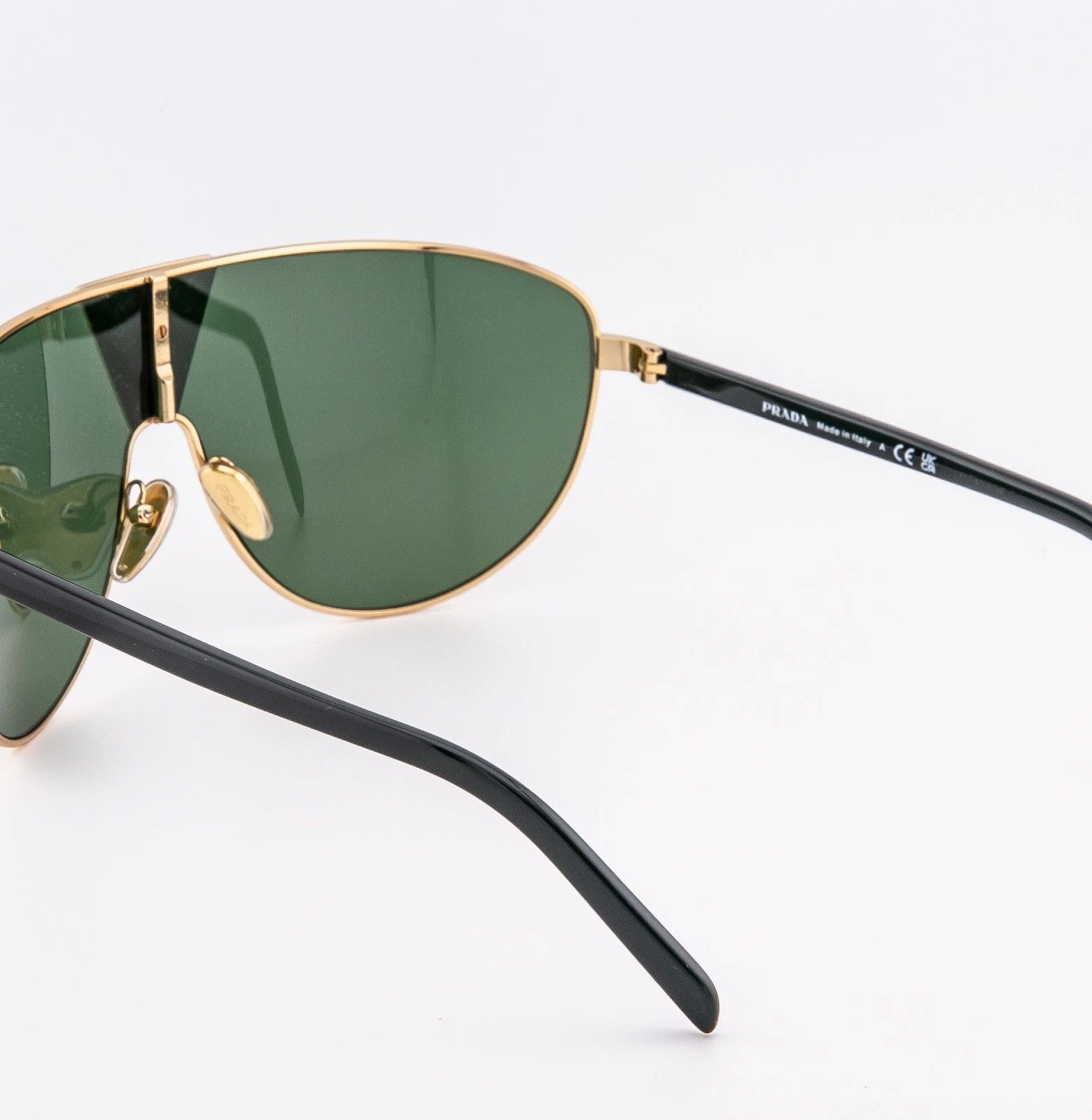 Prada PRADA SYMBOLE Black Green Triangle Logo PR69ZS 69Z 69ZS Size ONE SIZE - 3 Thumbnail