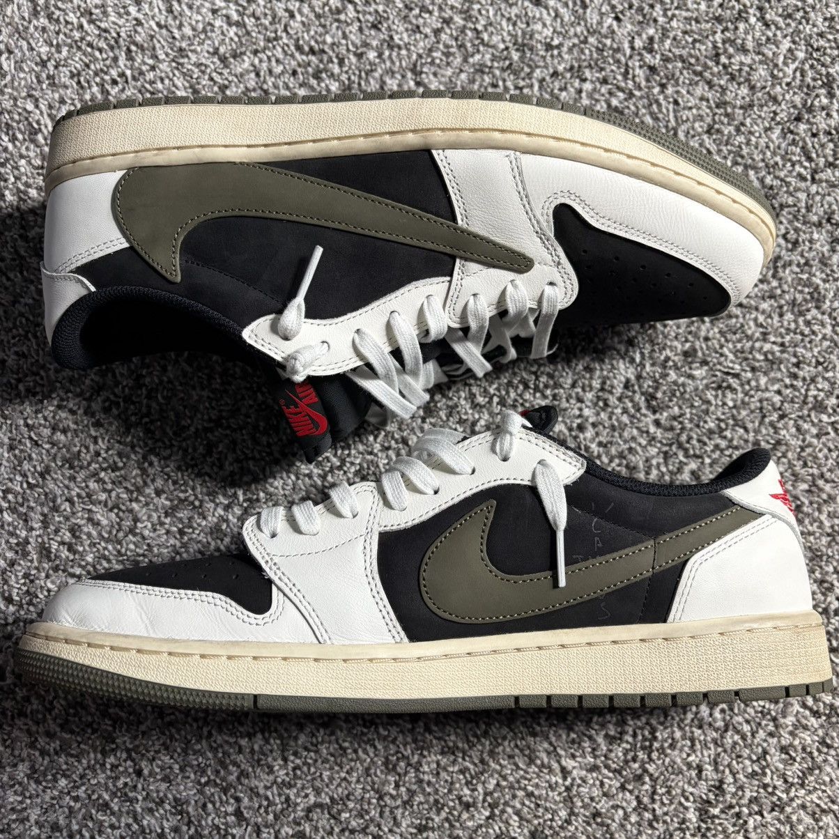 Jordan Brand × Travis Scott Travis Scott Jordan Lows Olive Size US 12.5 / EU 45-46 - 3 Thumbnail