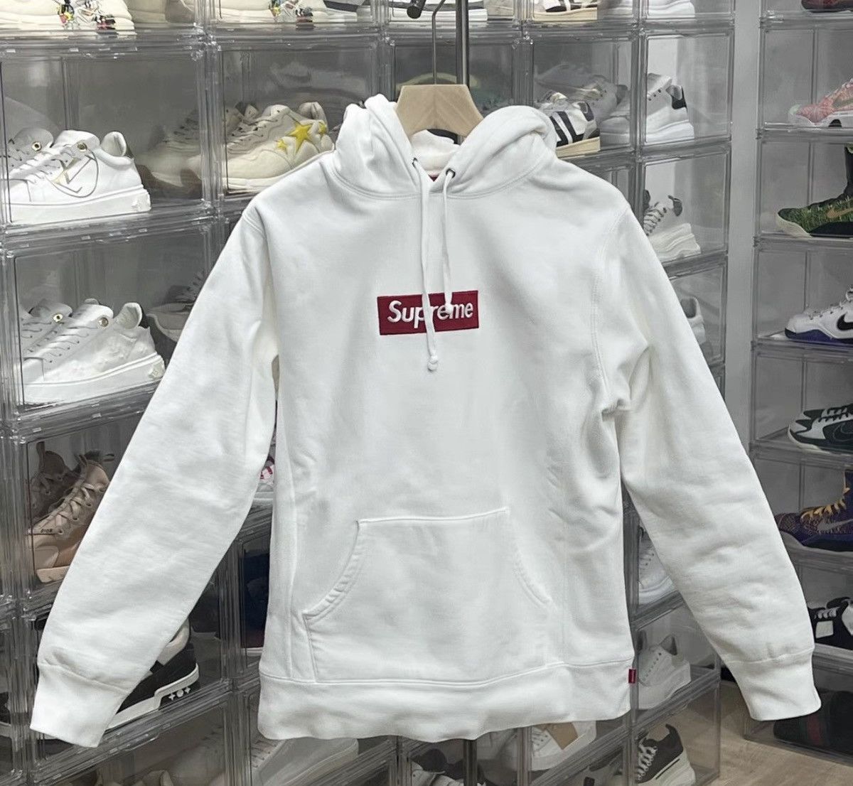 Supreme Supreme fw16 red on white box logo hooded sweatshirt hoodie Size US M / EU 48-50 / 2 - 1 Thumbnail