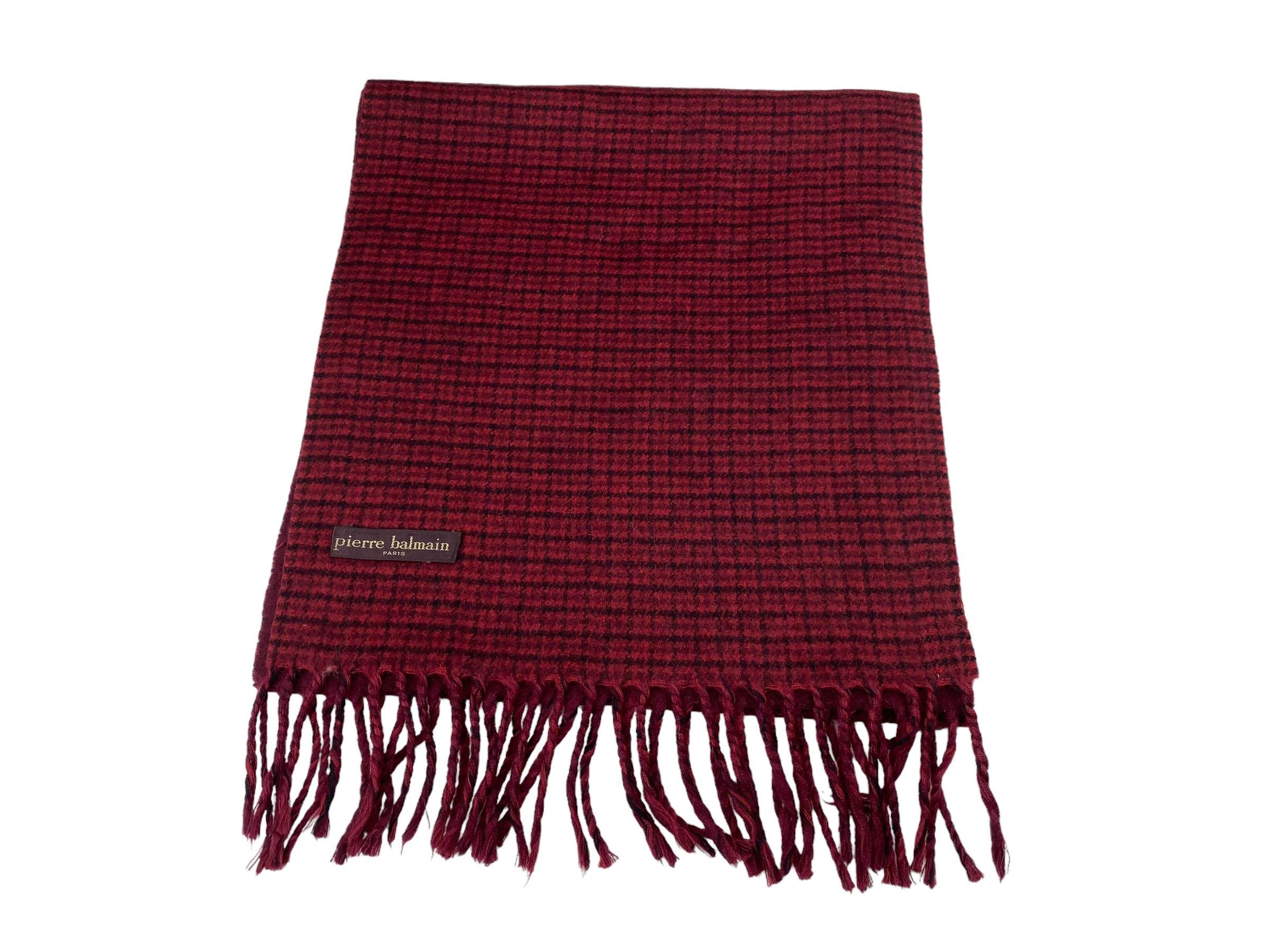 Pierre Balmain × Vintage Pierre Balmain Paris small Checkered Vintage Scarf Size ONE SIZE - 7 Thumbnail
