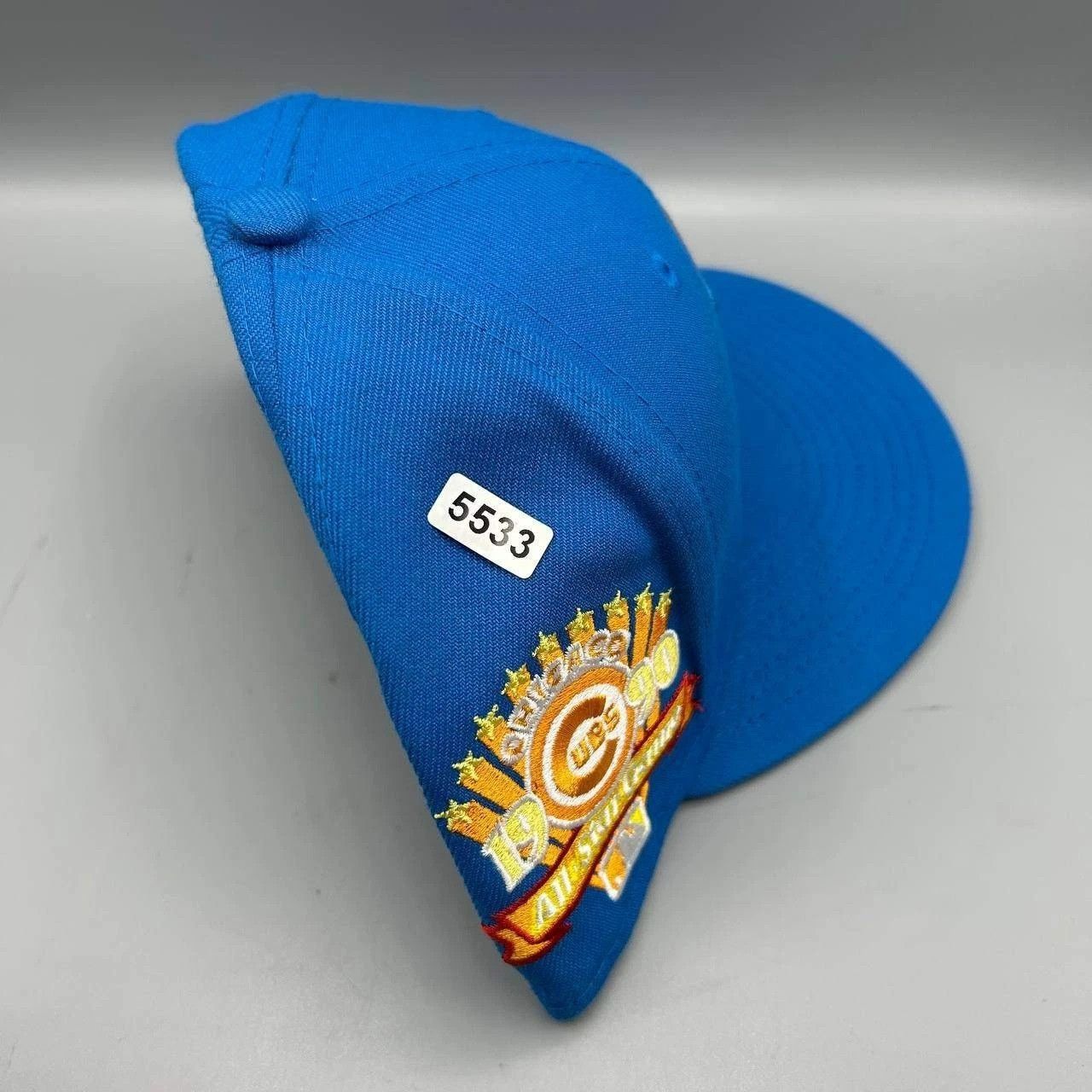 New Era Chicago Cubs Hat Men 7 3/8 Blue Orange MLB Fitted Cap Size ONE SIZE - 9 Thumbnail