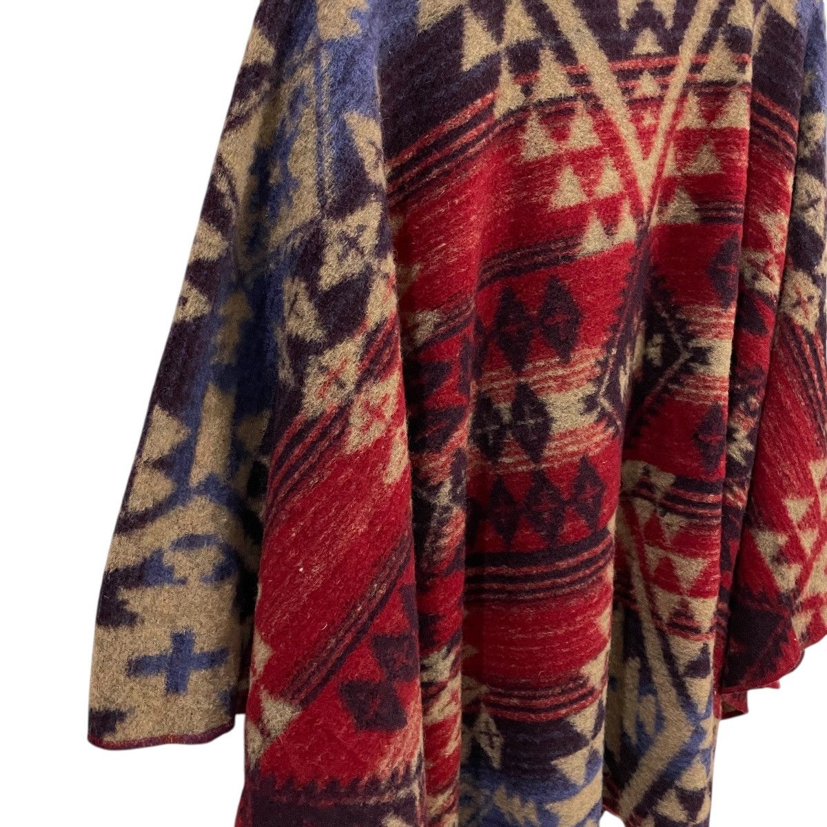 Japanese Brand Vintage Rule Ardites Aztex Navajo Art Knit Italian Ponchos Size ONE SIZE - 13 Thumbnail