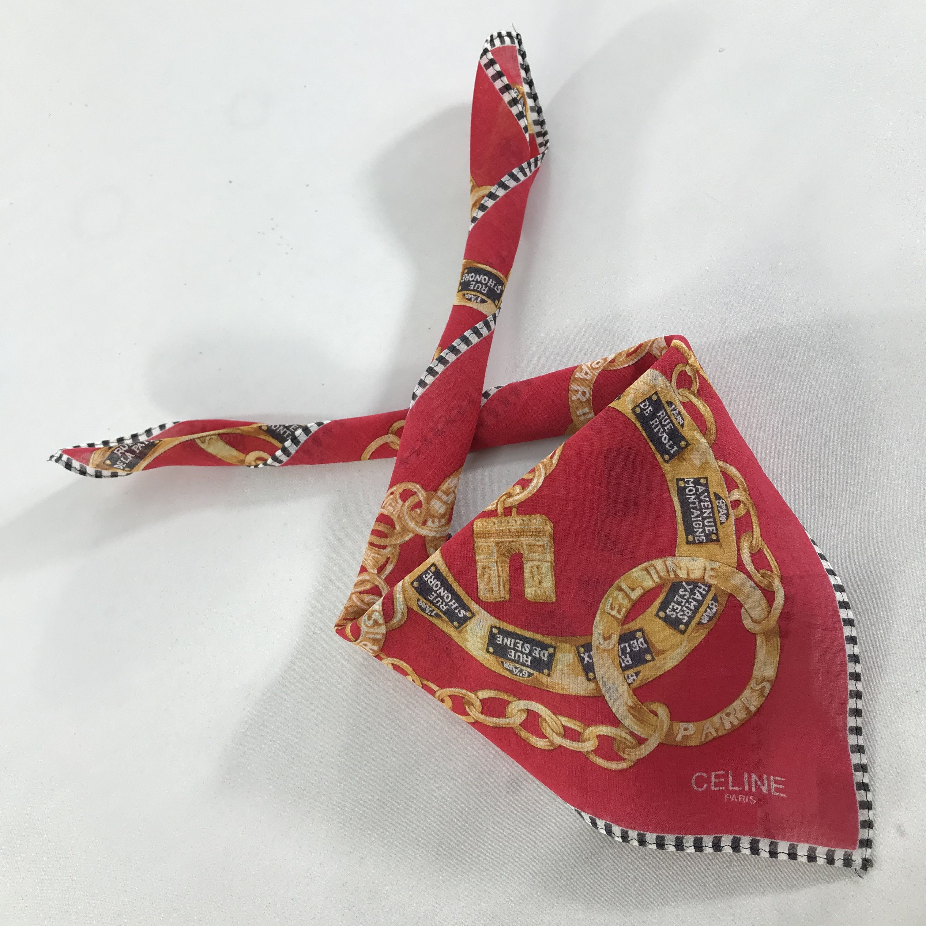 Celine × Vintage Celine Bandana / Handkerchief / Neckerchief - S1543 Size ONE SIZE - 4 Thumbnail