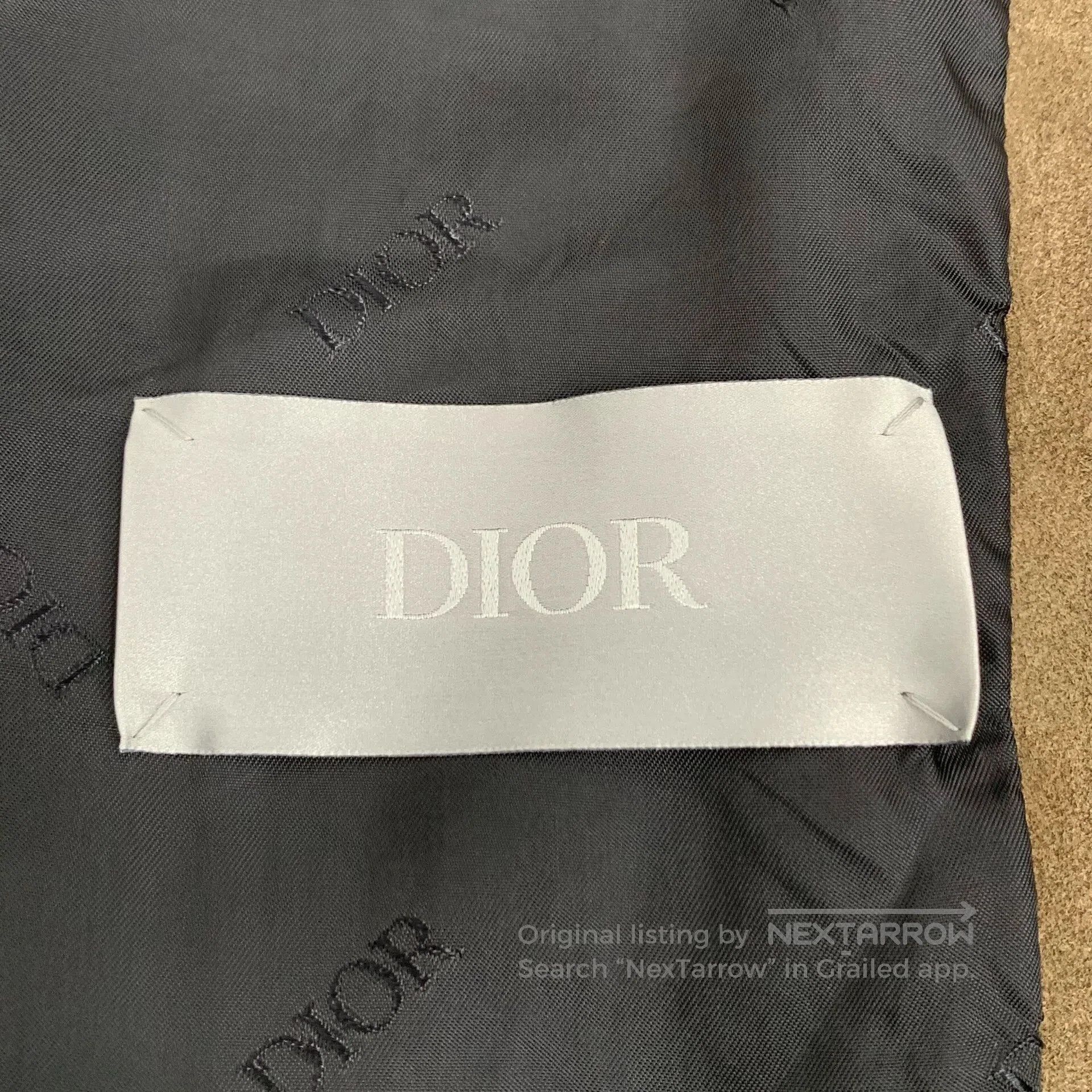 Dior dior khaki leather long sleeve jacket. Size US L / EU 52-54 / 3 - 5 Thumbnail
