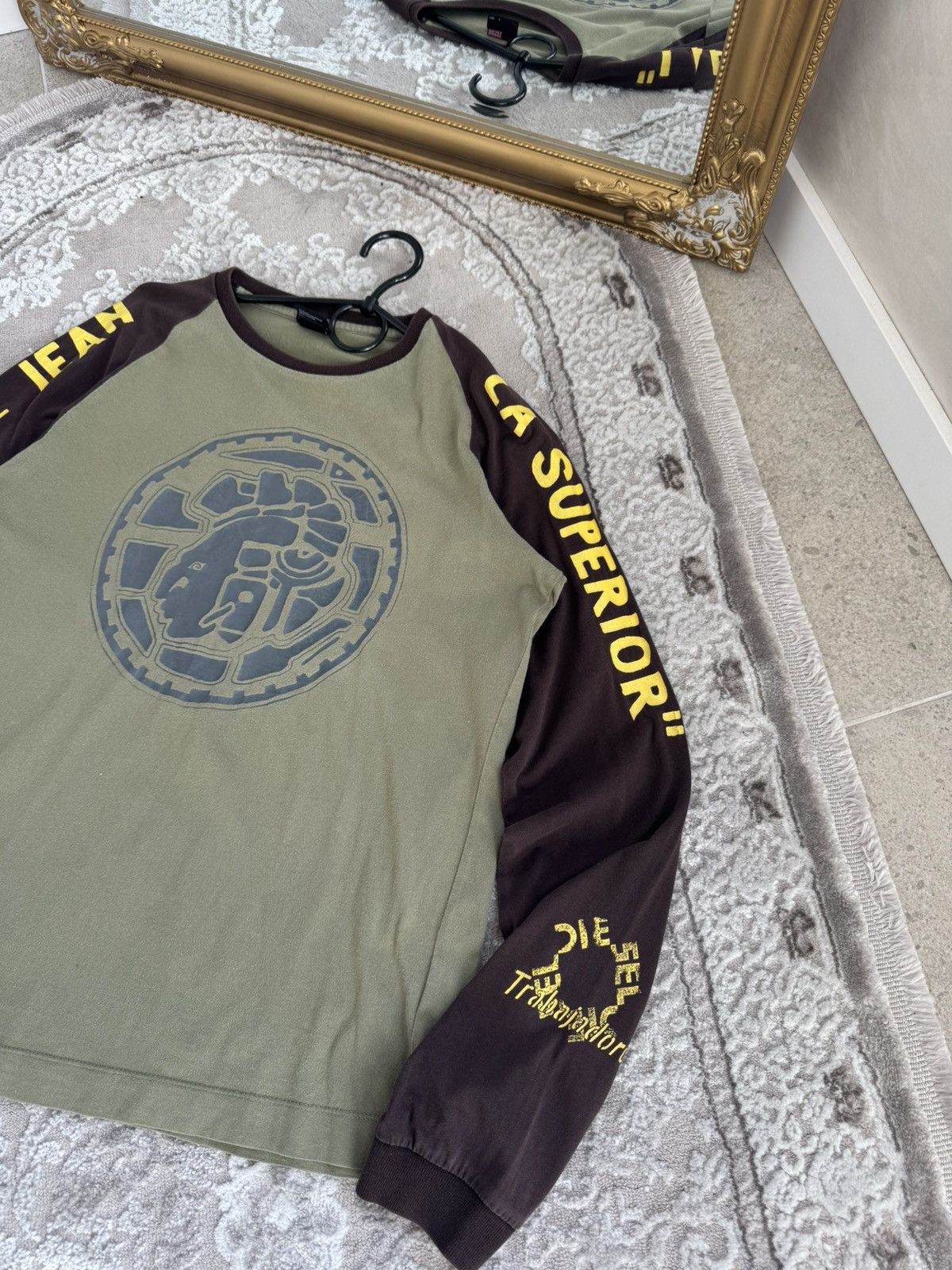 Diesel 90s Vintage Diesel Indigo Japanese Inscription Logo longslev Size US S / EU 44-46 / 1 - 2 Thumbnail