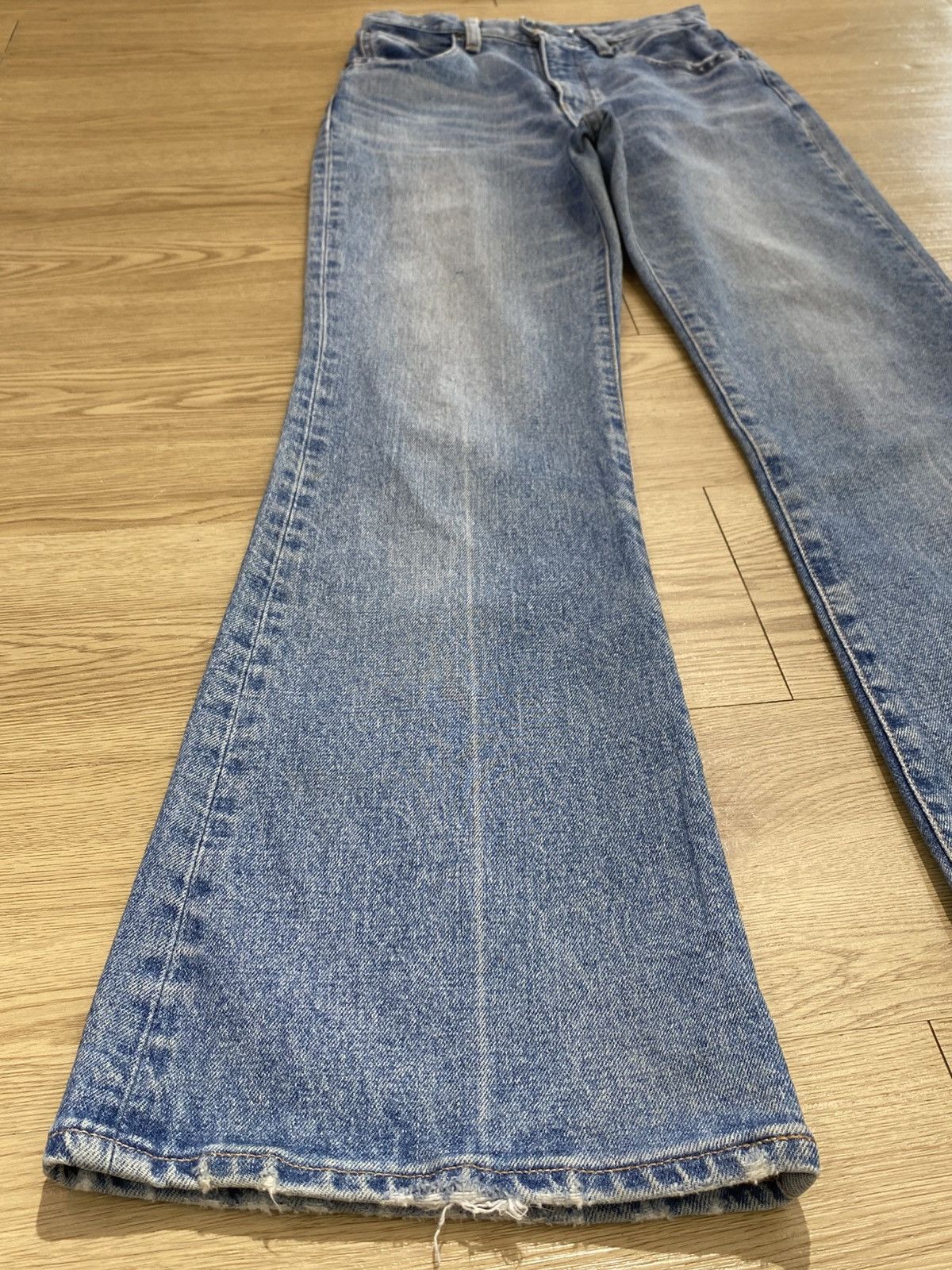 MOUSSY Moussy Acid Blue Wash Whiskers Style Flare Jeans Size US 26 / EU 42 - 5 Thumbnail