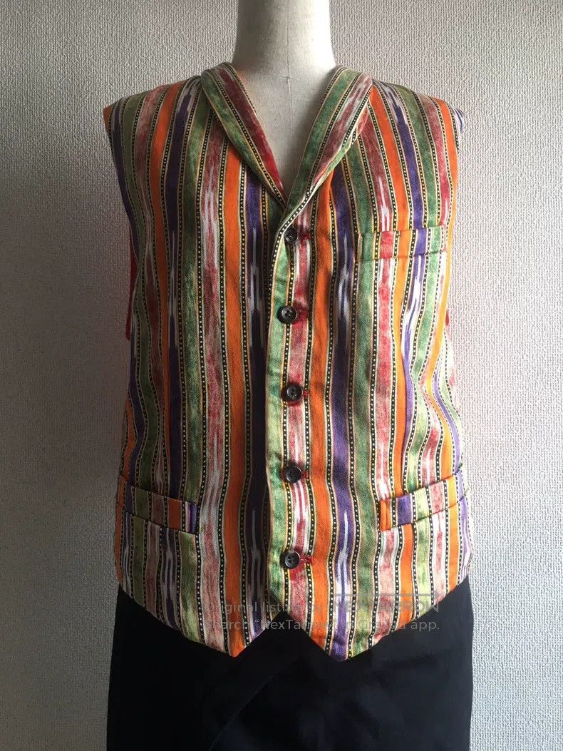 Comme des Garcons Comme Des Garcons Early Ethnic Style White Vertical Stripe Size S / US 4 / IT 40 - 1 Thumbnail