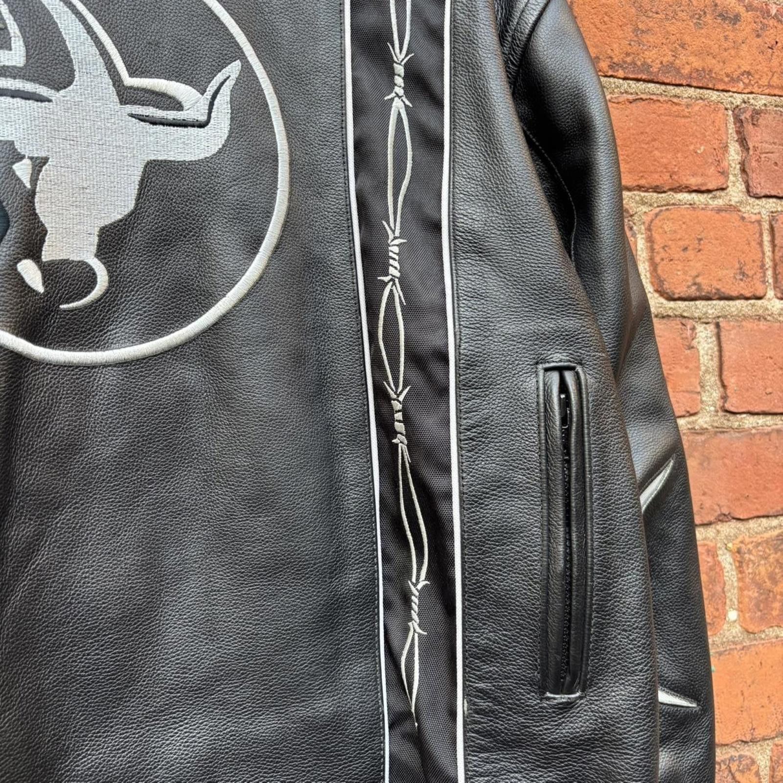 Other Vintage bull bikers padded leather motorcycle jacket XXL Size US XXL / EU 58 / 5 - 4 Thumbnail