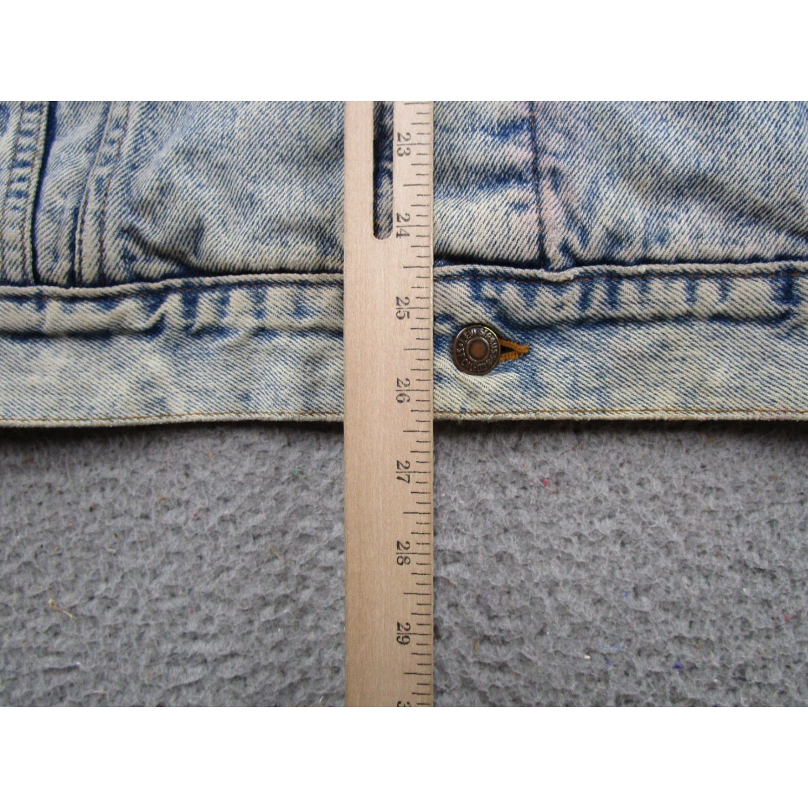Levi's VINTAGE Levi's Trucker Jacket Men's Blue Buffalo Plaid Lined Denim USA 70417 Size US 33 - 7 Thumbnail