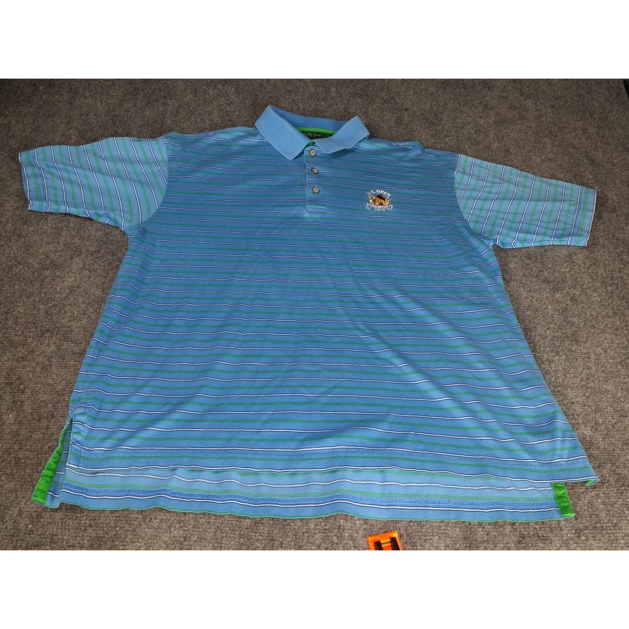 Bobby Jones US Open 2016 Oakmont Golf Polo Men Sz M Bobby Jones Striped Size US M / EU 48-50 / 2 - 1 Thumbnail