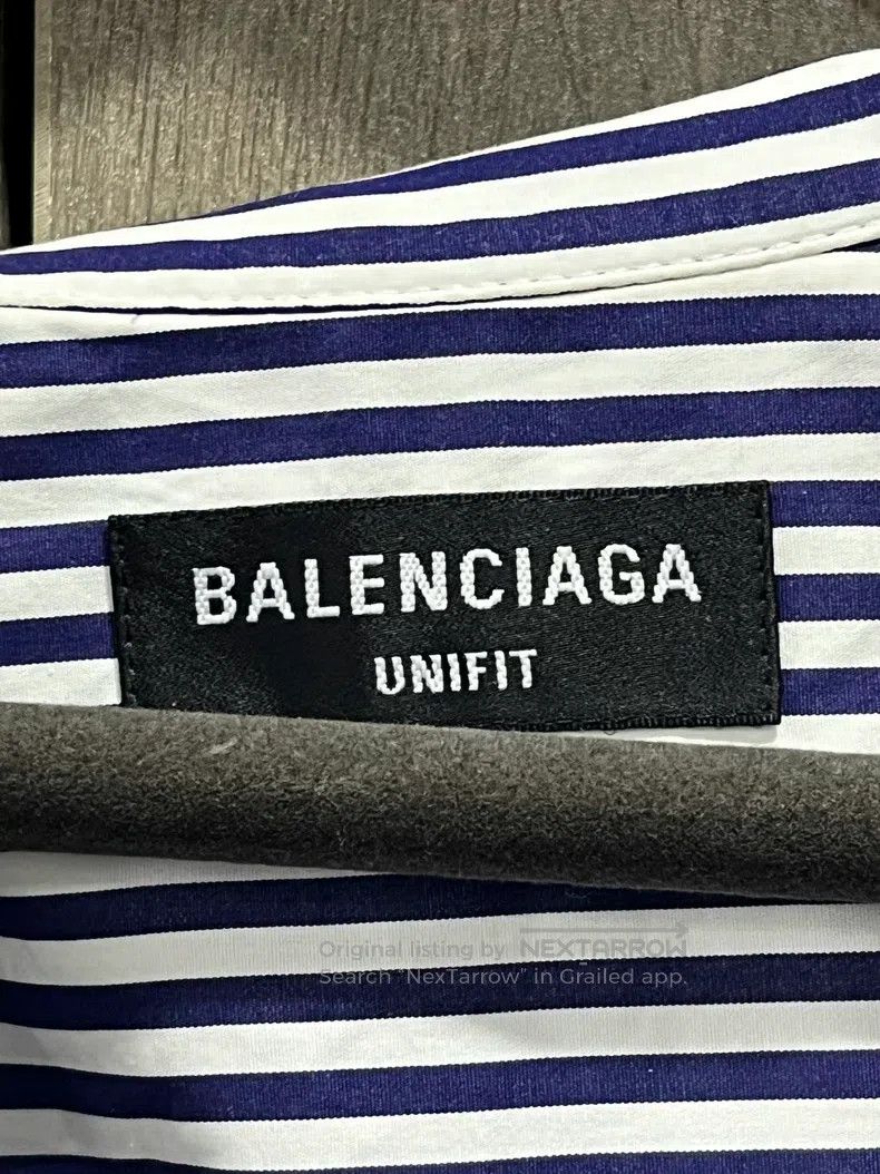 Balenciaga Balenciaga Striped Loose Shirt Size US XXS / EU 40 - 7 Thumbnail