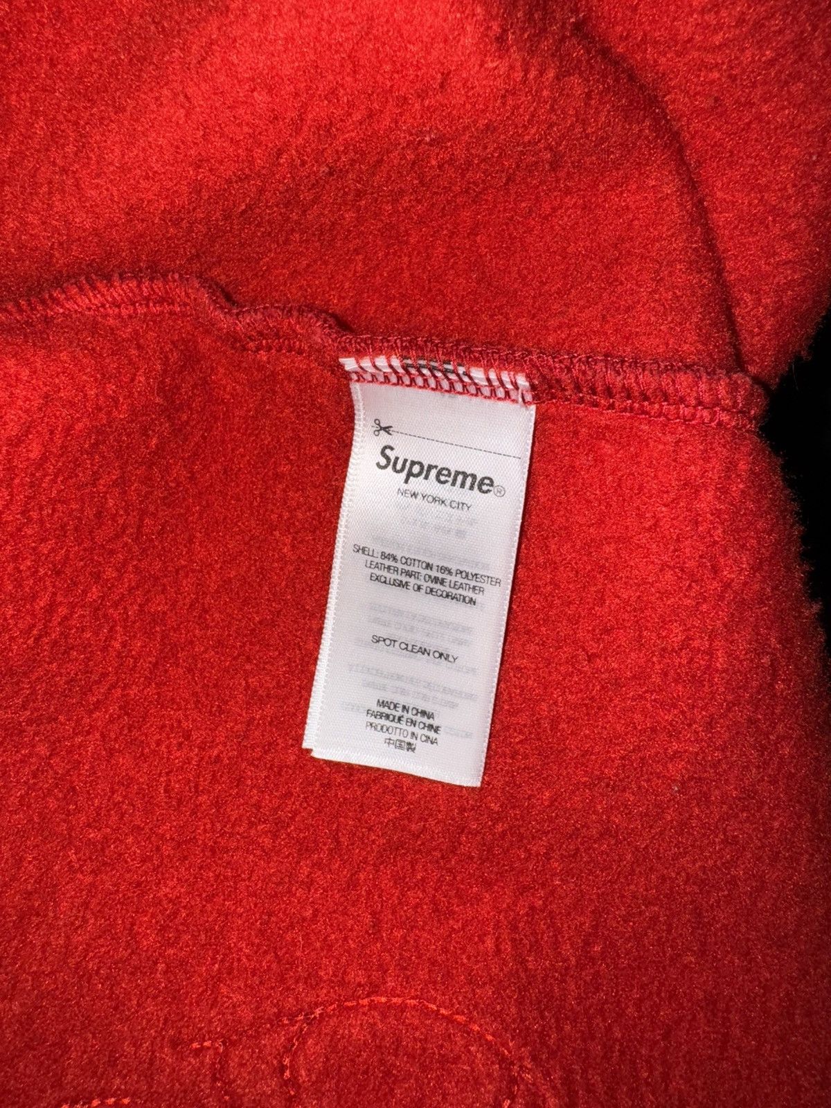 Supreme Supreme leather applique zip up hoodie Size US S / EU 44-46 / 1 - 5 Thumbnail