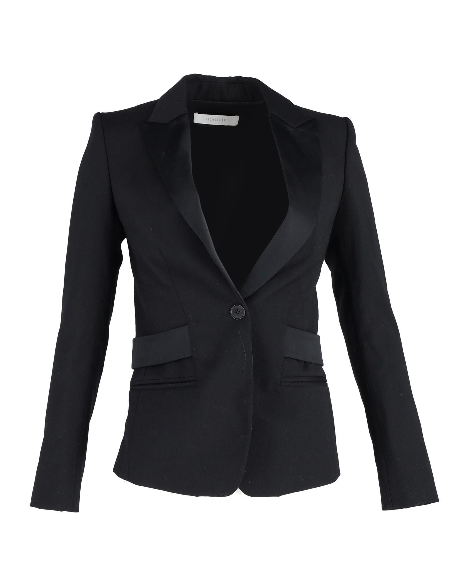 image of Dion Lee Surpliced Back Blazer In Black Wool, Women's (Size XS)