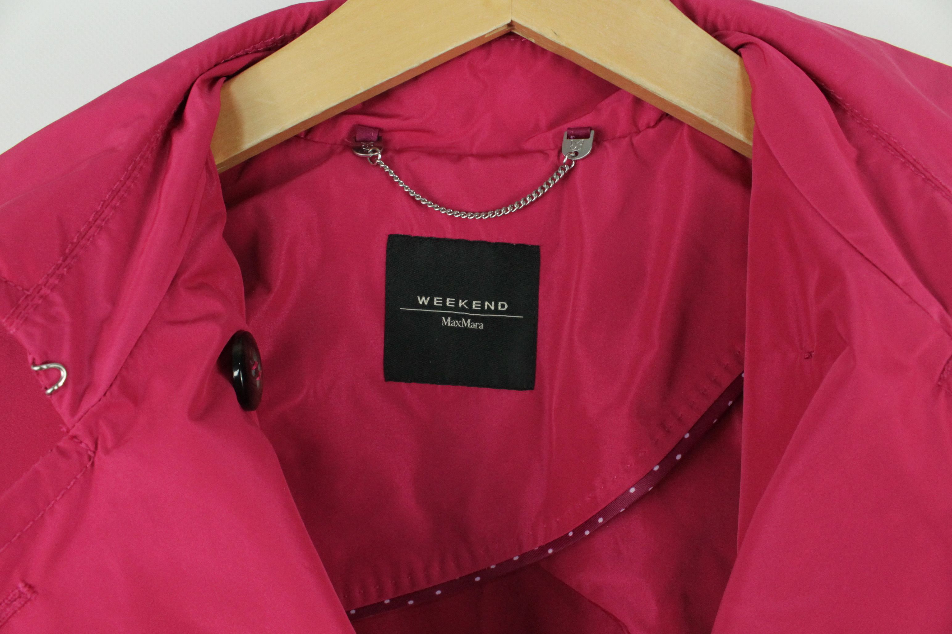 Weekend Max Mara Weekend Max Mara Double-Breasted Belted Pink Trench Coat Size S / US 4 / IT 40 - 4 Thumbnail