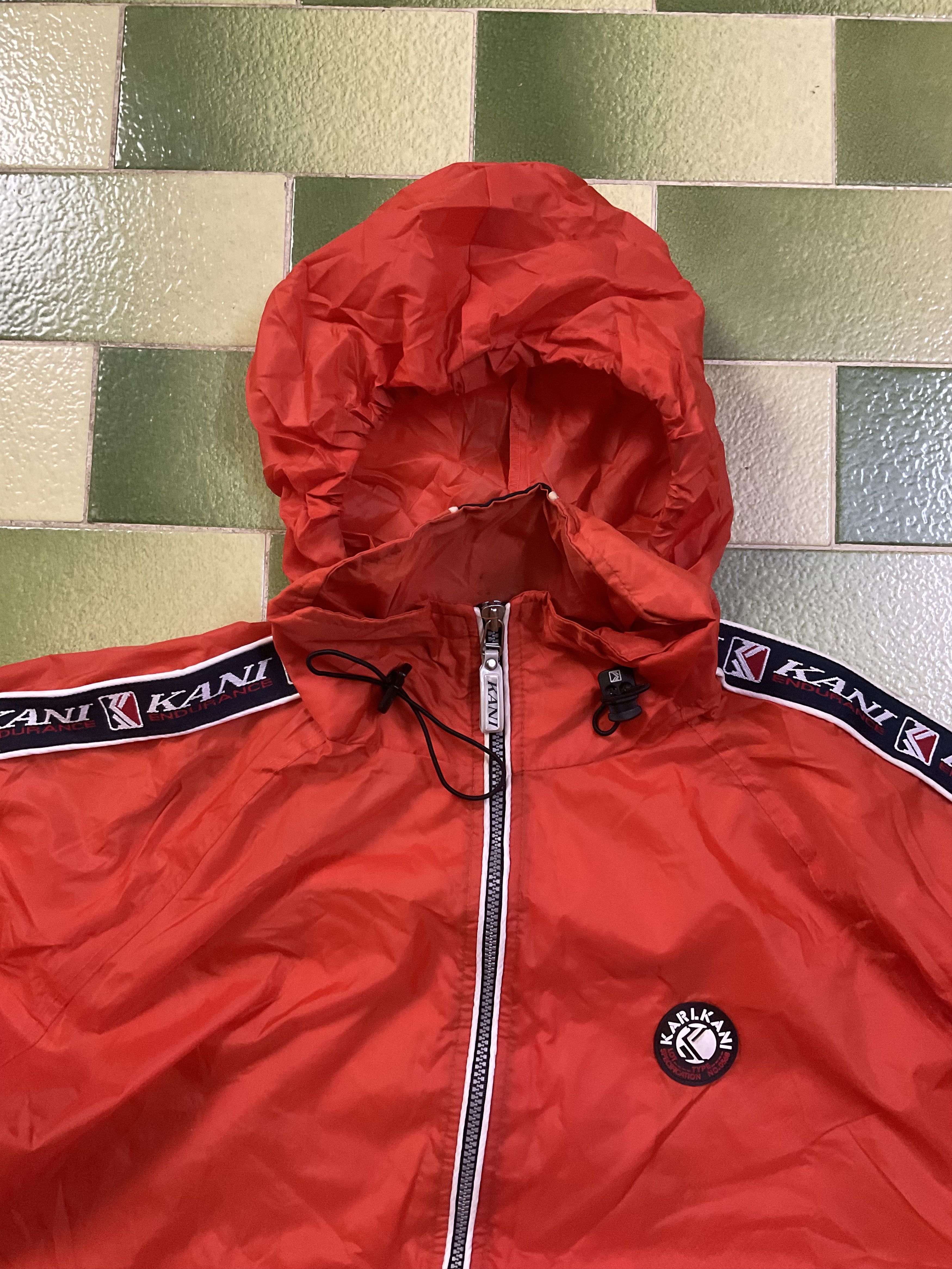 Karl Kani Vintage Karl Kani tapered packable hooded windbreaker jacket Size US XL / EU 56 / 4 - 6 Thumbnail