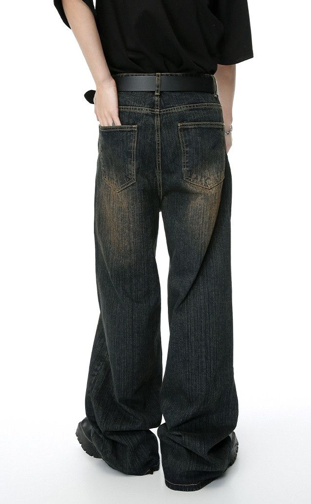 Japanese Brand × Jean Retro bamboo pattern design distressed washed jeans trend Size US 32 / EU 48 - 6 Thumbnail