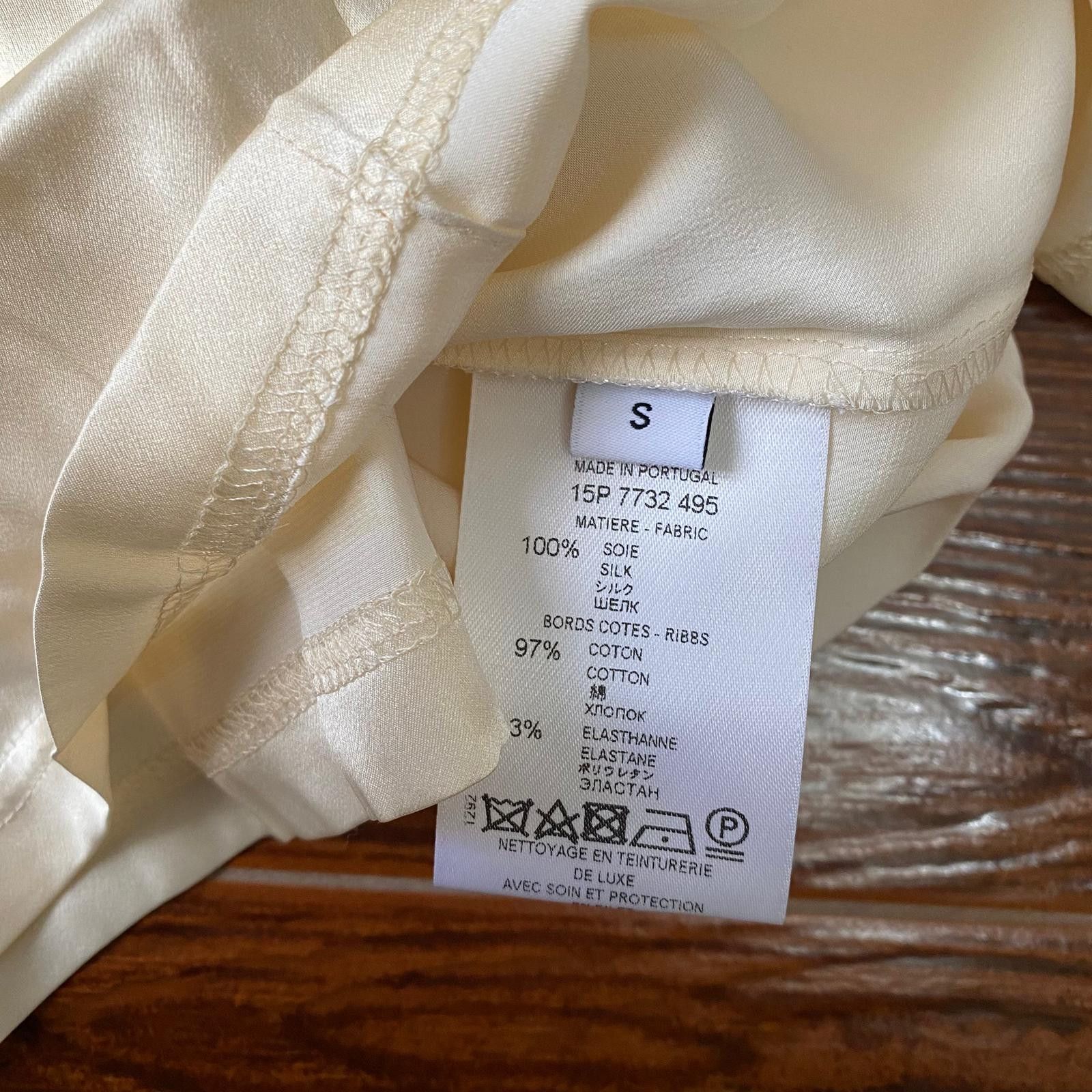 Givenchy Beige Silk Satin Bambi T-Shirt Size S / US 4 / IT 40 - 7 Thumbnail