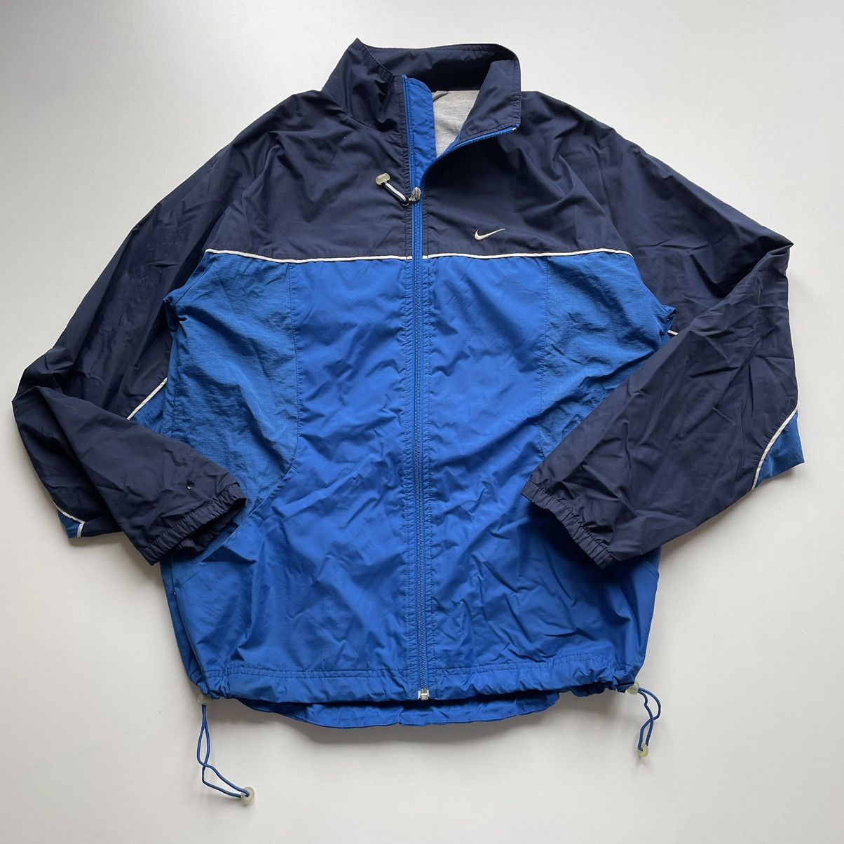 image of 2000S Nike Embroidered Swoosh Windbreaker in Blue, Men's (Size Medium)
