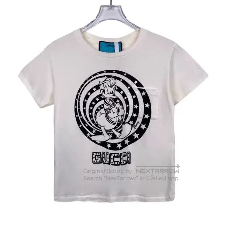 Gucci Gucci White Donald Duck logo printed cotton round-neck sho Size XXS / US 00 / IT 34 - 1 Thumbnail