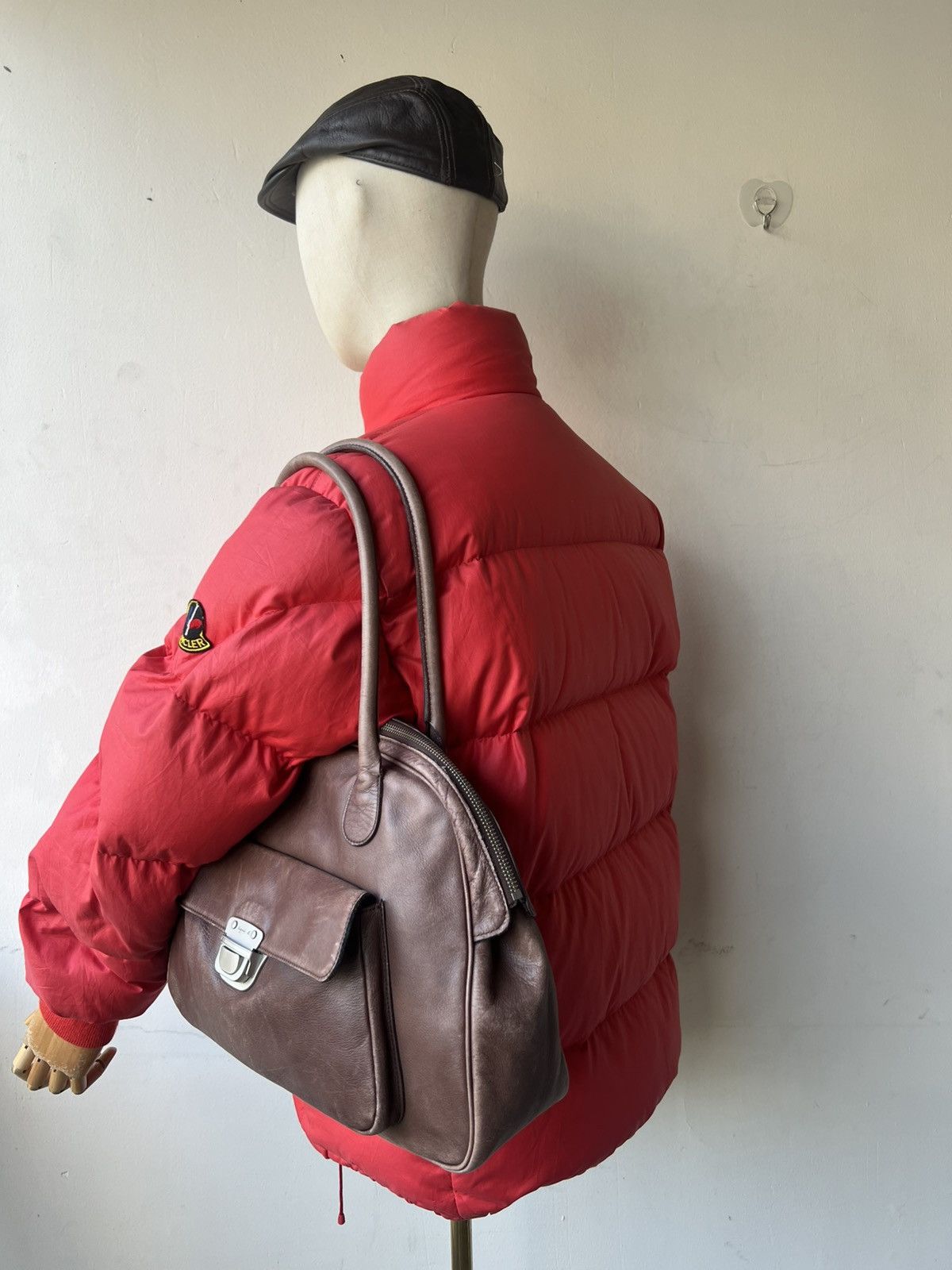 agnes b. Vintage Agnes B. Faded Patina Cow Leather Cargo Bag Size ONE SIZE - 4 Thumbnail