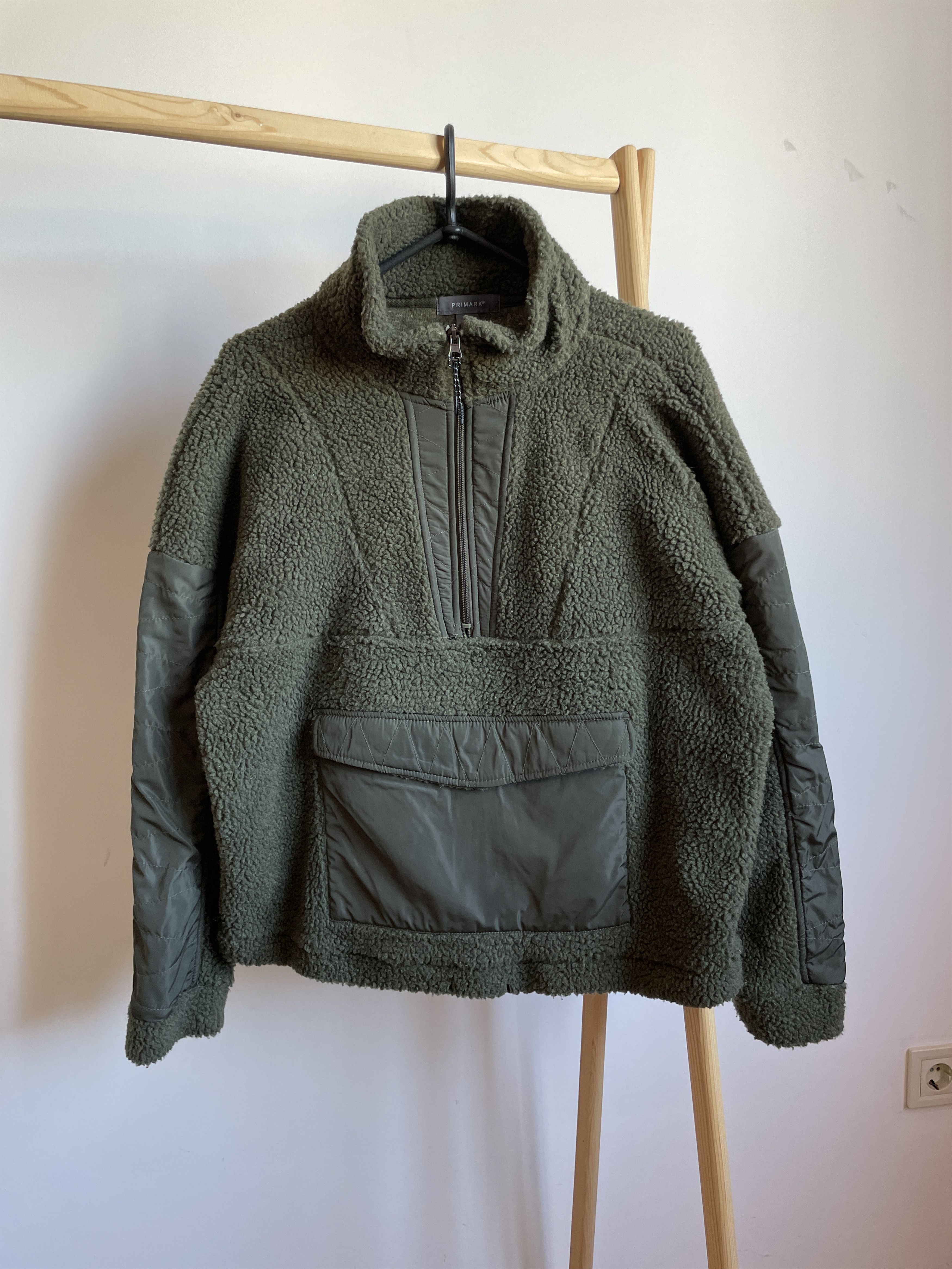 Other Nylon Insertion Khaki Fleece Pullover Size S Size US S / EU 44-46 / 1 - 1 Thumbnail