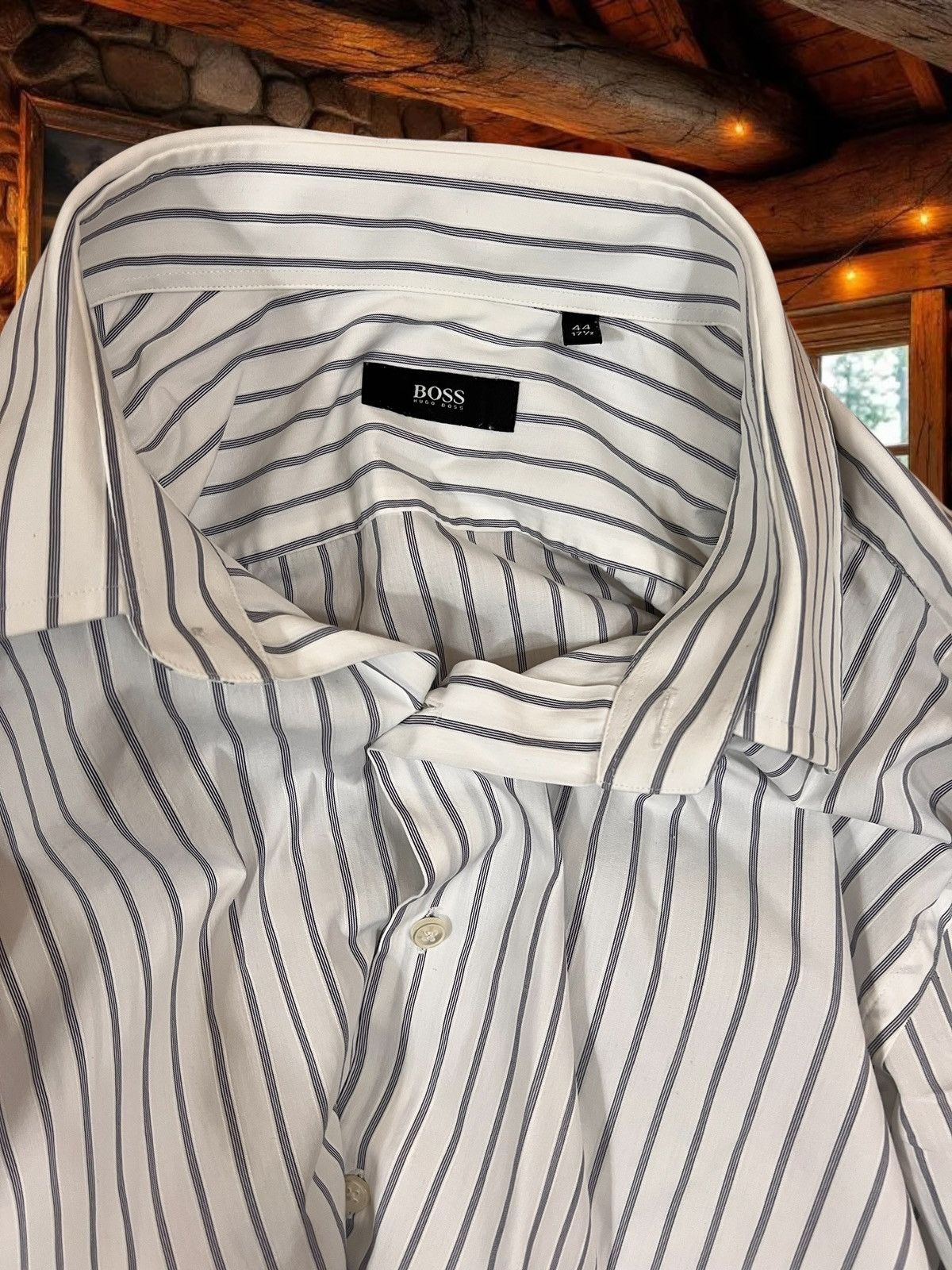 Hugo Boss Hugo Boss Enzo striped shirt size XL / 44 Size US XL / EU 56 / 4 - 6 Thumbnail