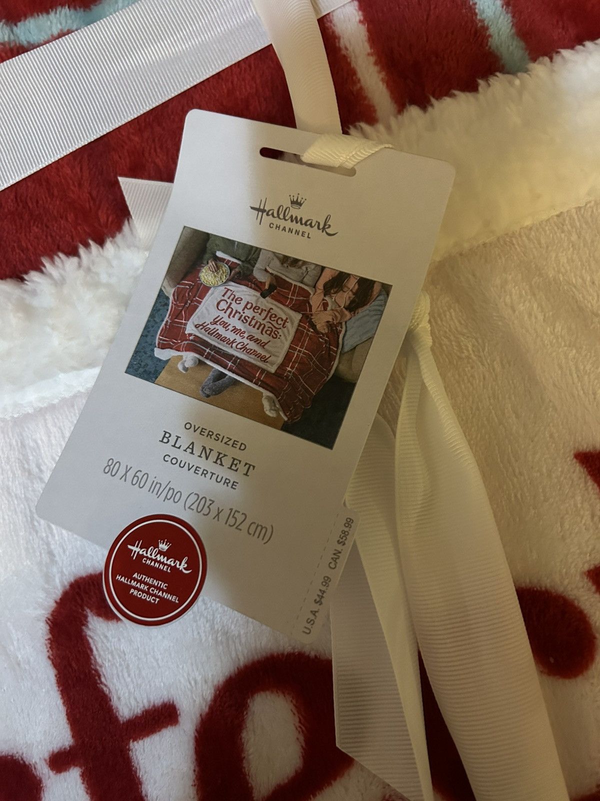 Other Hallmark Channel Perfect Christmas Oversized Throw Blanket Size ONE SIZE - 4 Thumbnail