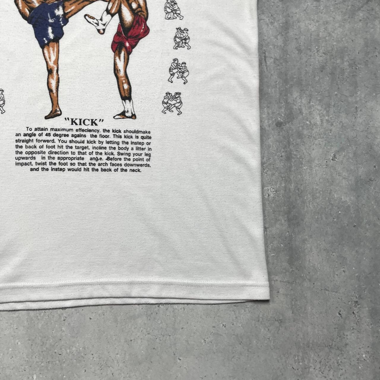 Vintage Vintage Muay Thai Kick Thailand Souvenir T Shirt White/ Blue Size US L / EU 52-54 / 3 - 10 Thumbnail