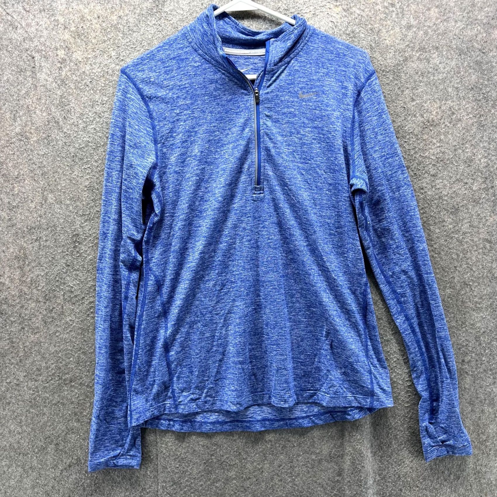 Nike Nike Dri-FIT Pullover Shirt Mens M Blue Quarter Zip Mock Neck Long Sleeve Running Shirt 685910-480 Size US M / EU 48-50 / 2 - 2 Thumbnail