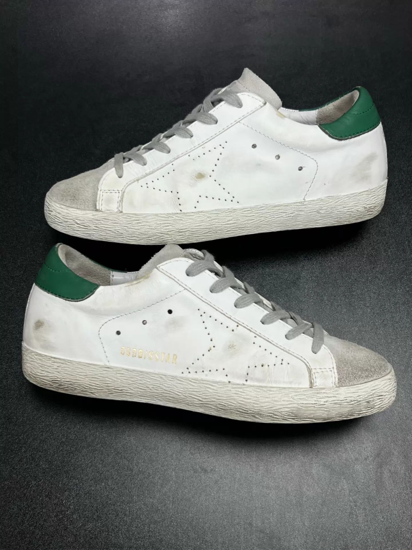 Golden Goose Golden Goose GGDB White Green Low-Top 36EU 1x Distressed Size US 5.5 / IT 35.5 - 5 Thumbnail