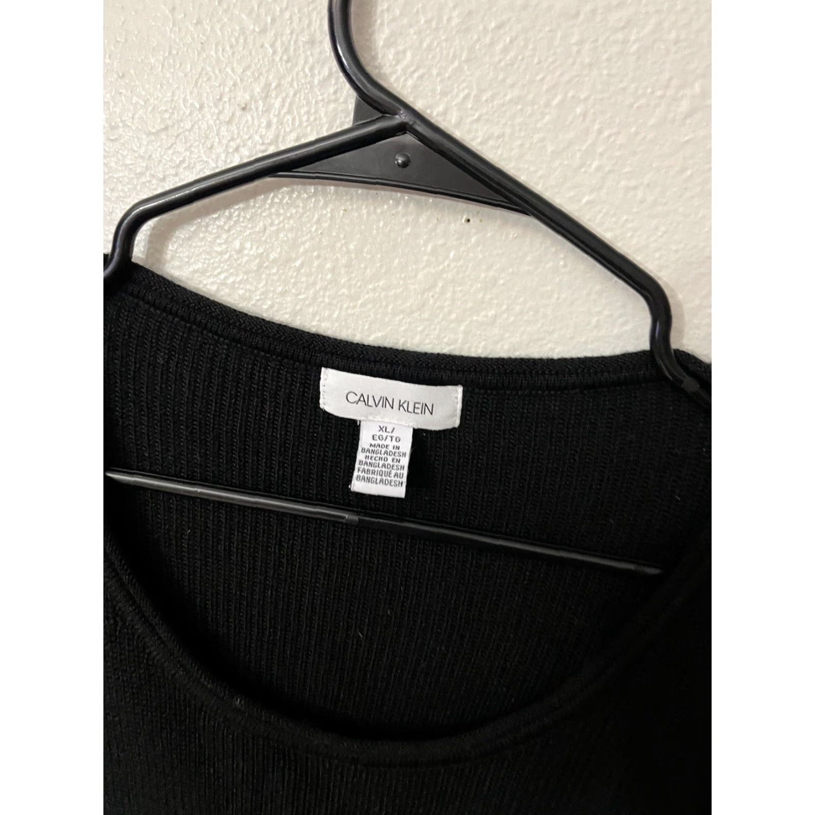 Calvin Klein Calvin Klein Rib Knit Sweater Womens XL Black Solid Pullover Size XL / US 12-14 / IT 48-50 - 3 Thumbnail