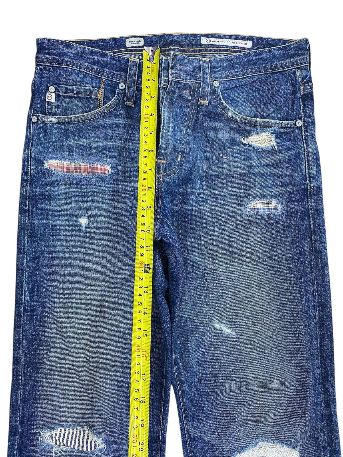 AG Adriano Goldschmied Adriano Goldschmied Ripped Faded Style Straight Cut Jeans Size US 30 / EU 46 - 6 Thumbnail