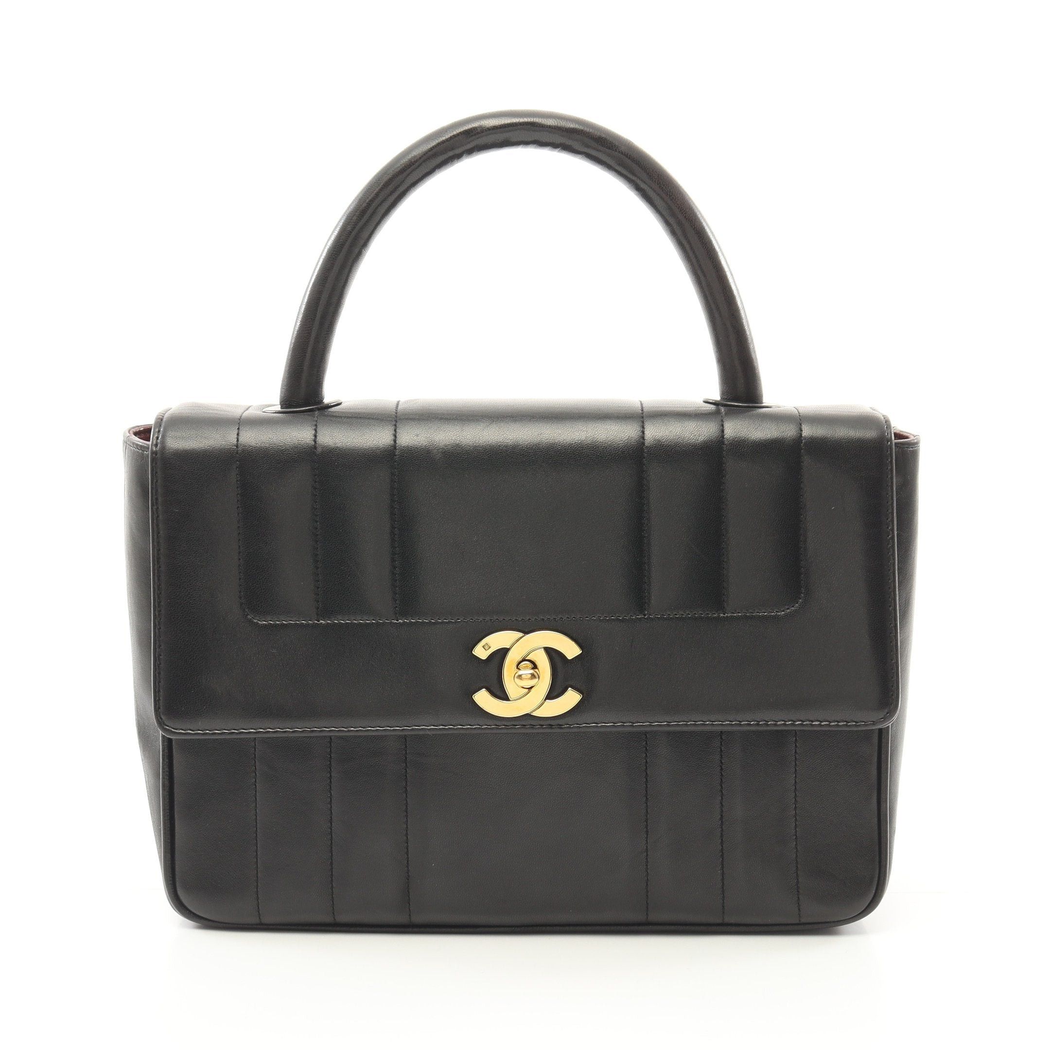 Chanel Chanel Mademoiselle Handbag Lambskin Black Gold Hardware Size ONE SIZE - 1 Thumbnail